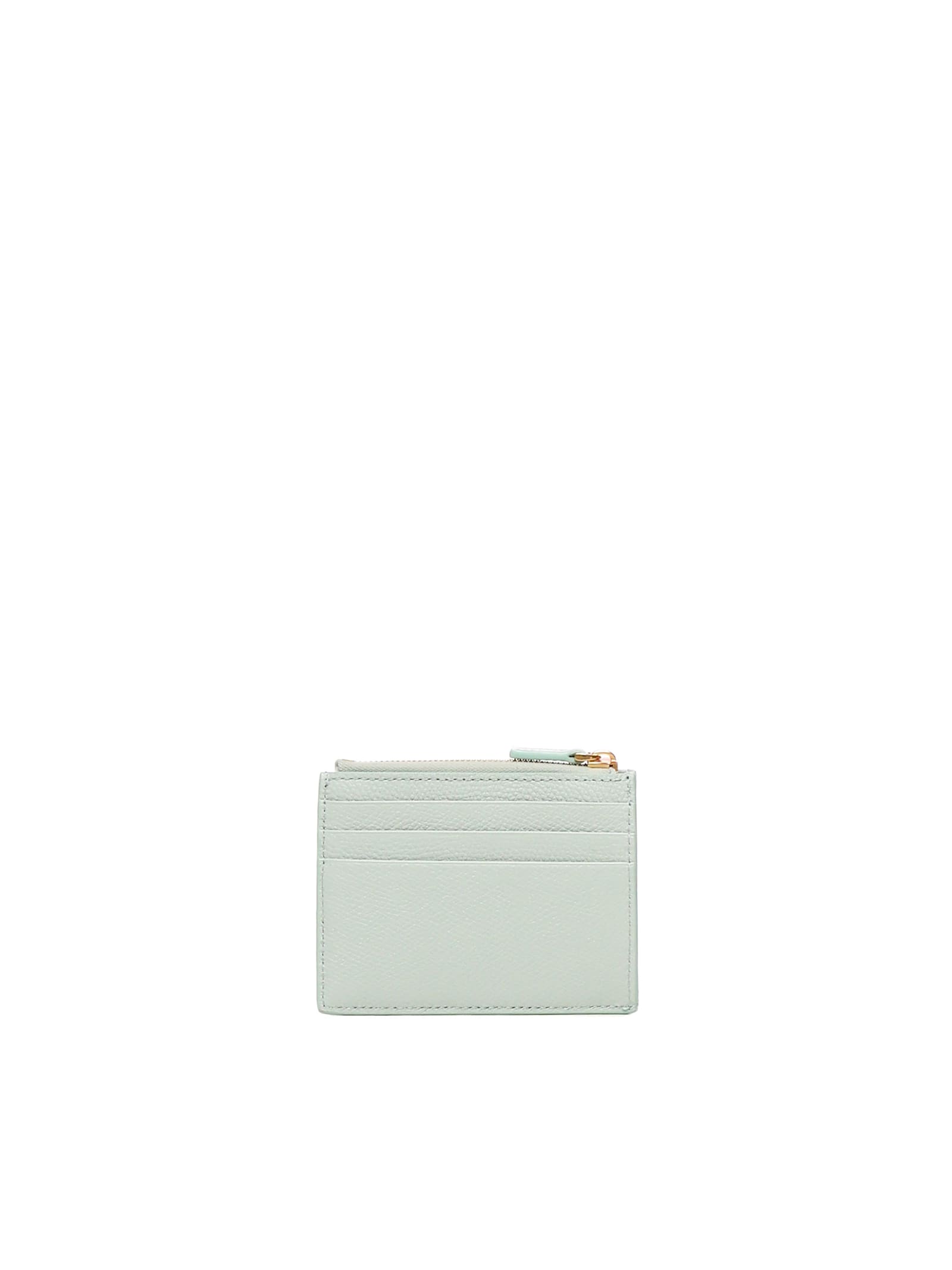 Shop Valentino Vlogo Signature Coin And Card Holder In Sky Grey