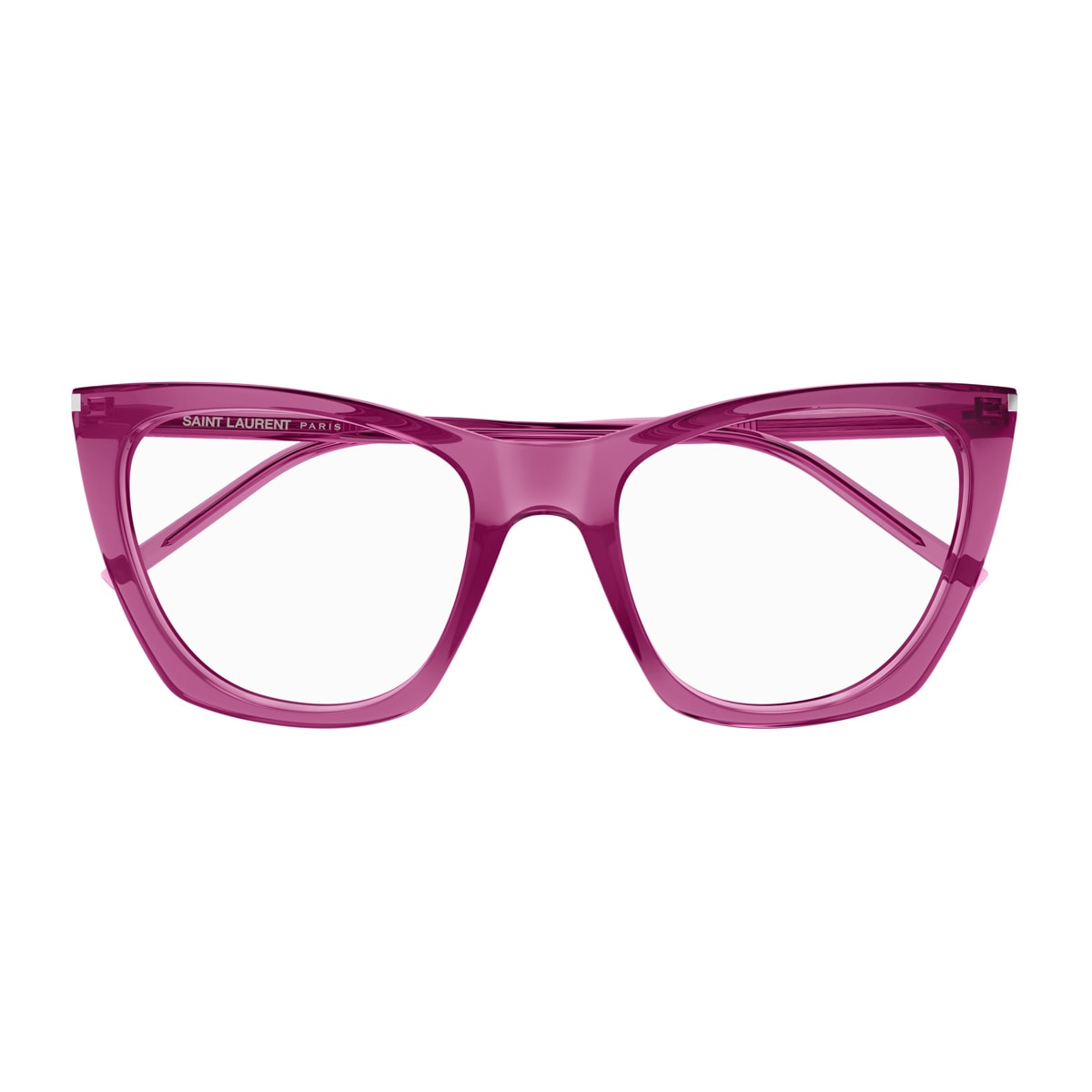 Saint Laurent Sl 214 Kate Thin Opt Linea Corner Angle 005 Pink Trasparente Glasses