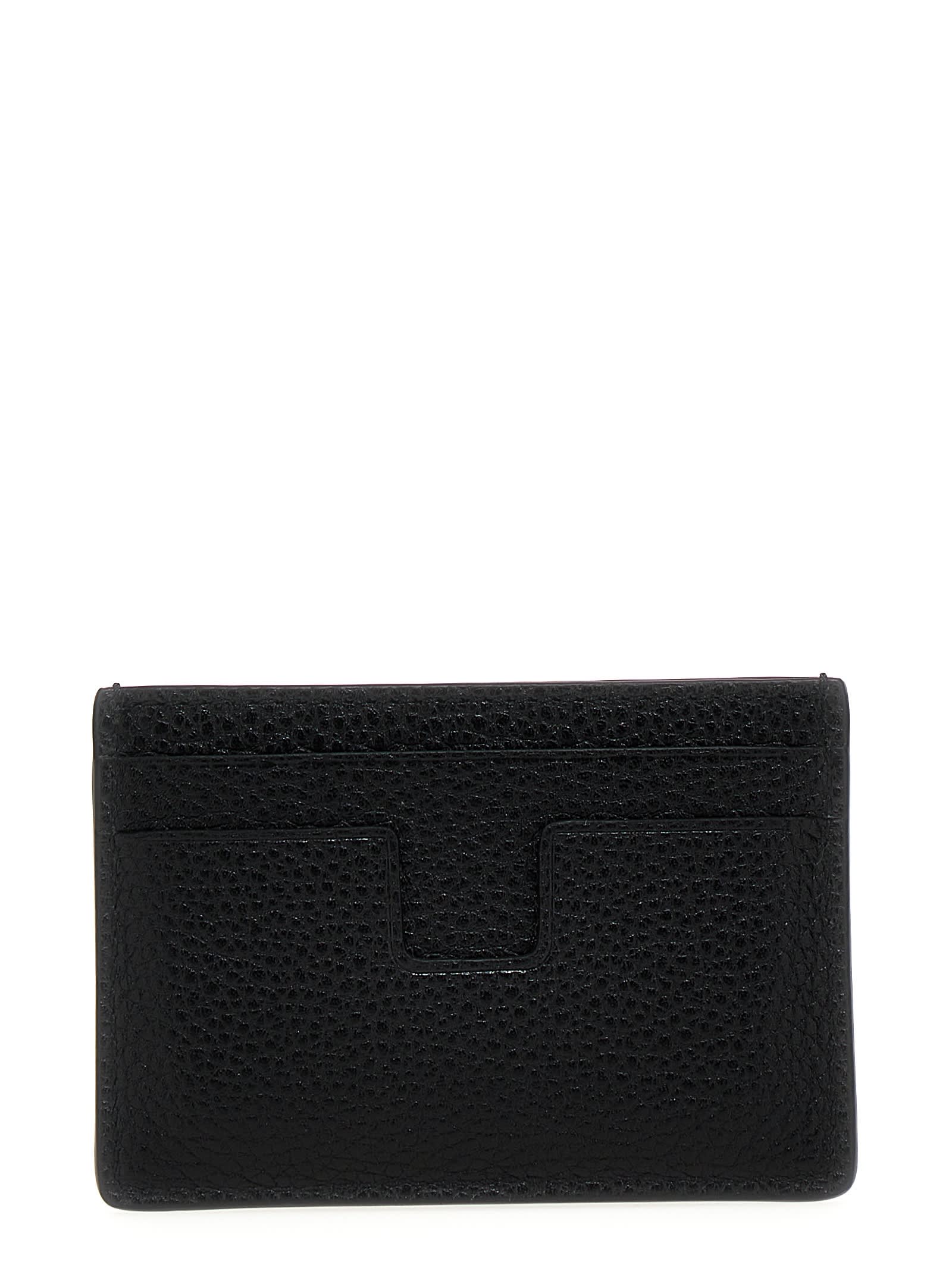 Shop Tom Ford Logo Card Holder In Black