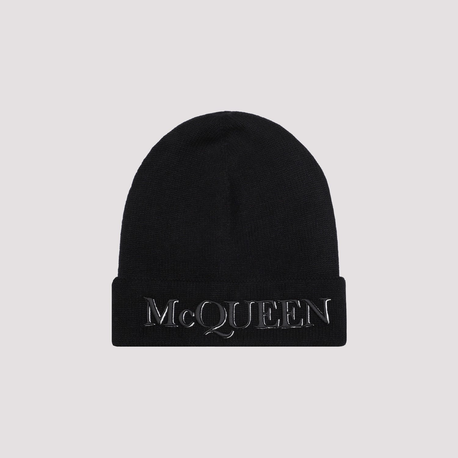 Shop Alexander Mcqueen Cashmere Hat In Black Ivory