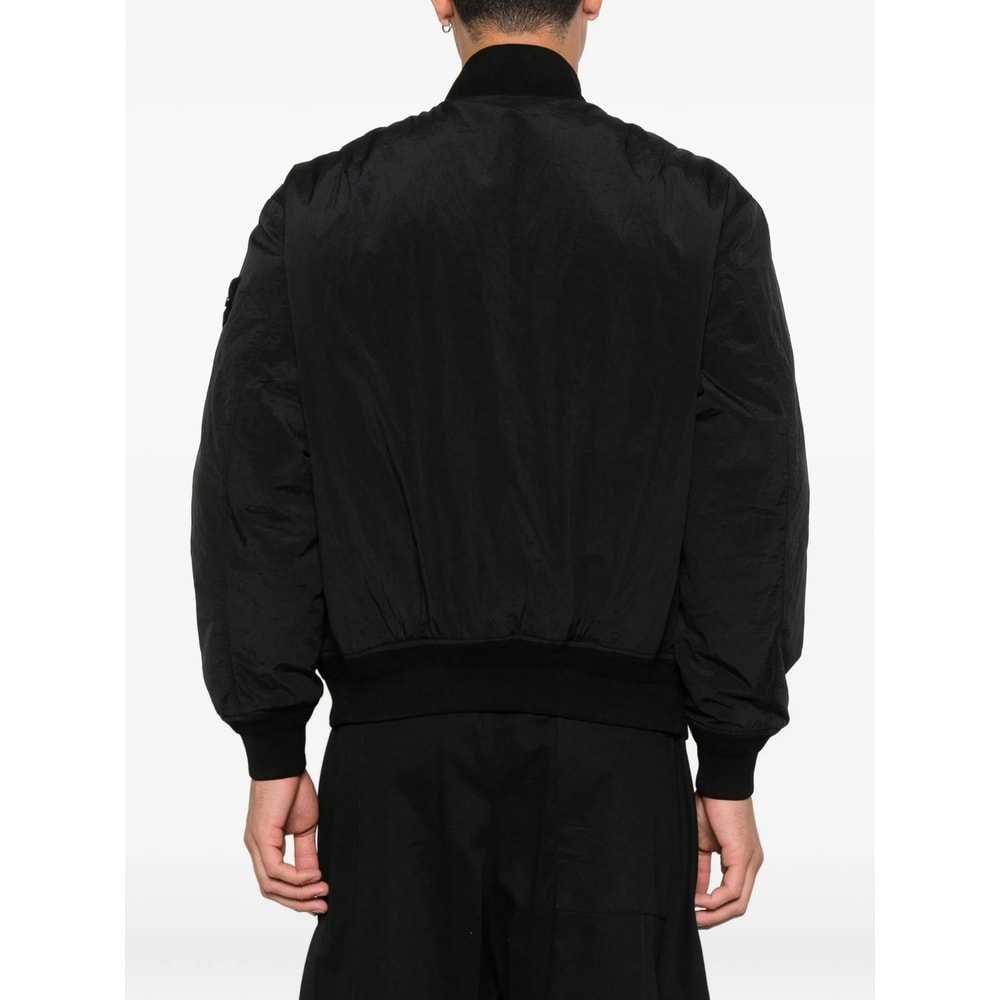 Stone Island Compass-badge Bomber Jacket In Black