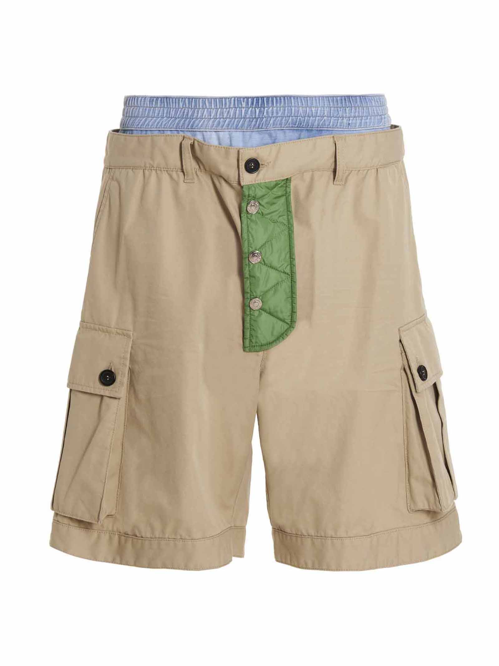 Dsquared2 pad Tab Cargo Cotton Bermuda Shorts