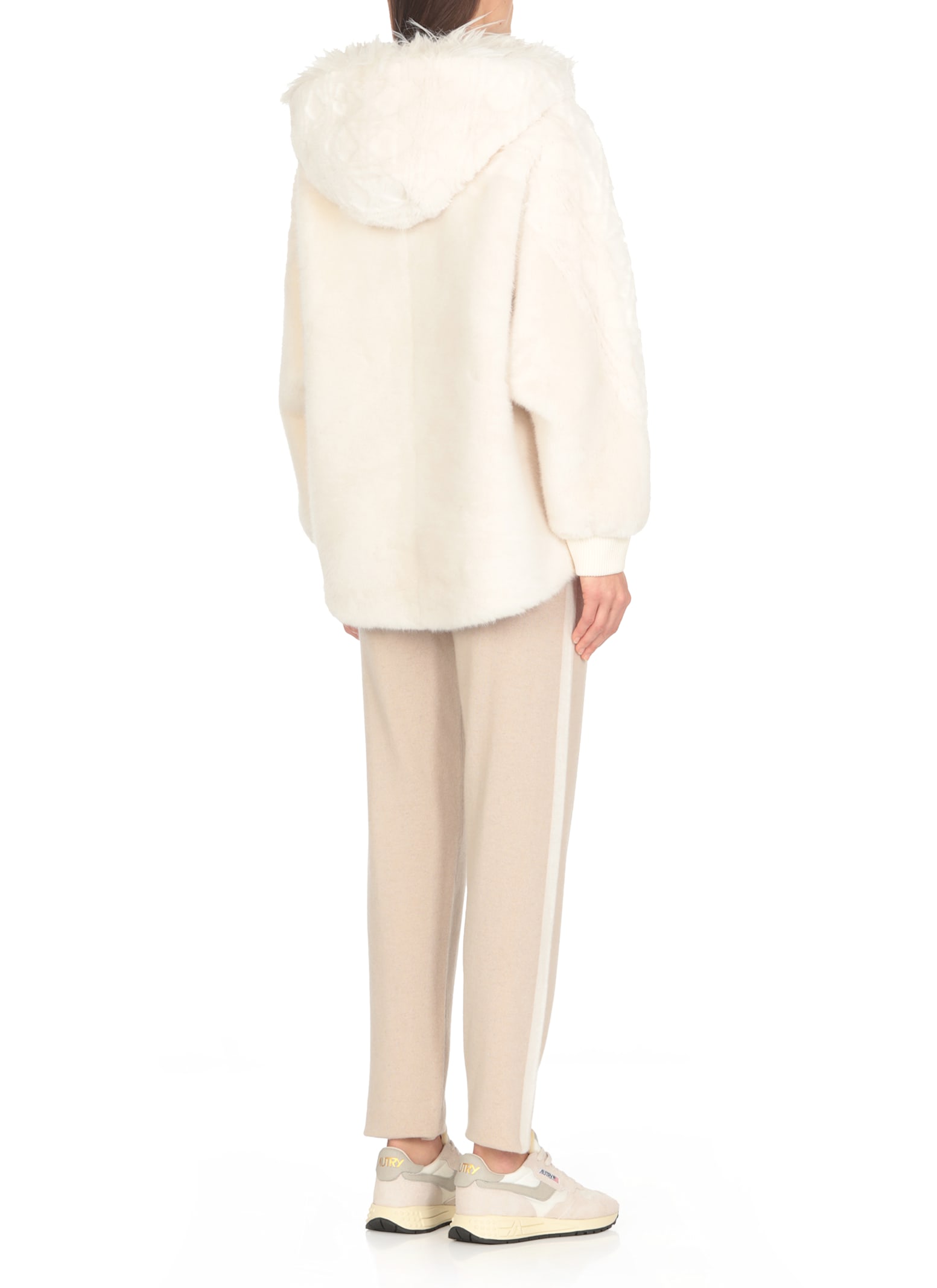 Shop Bully Synthryic Fur Jacket In White