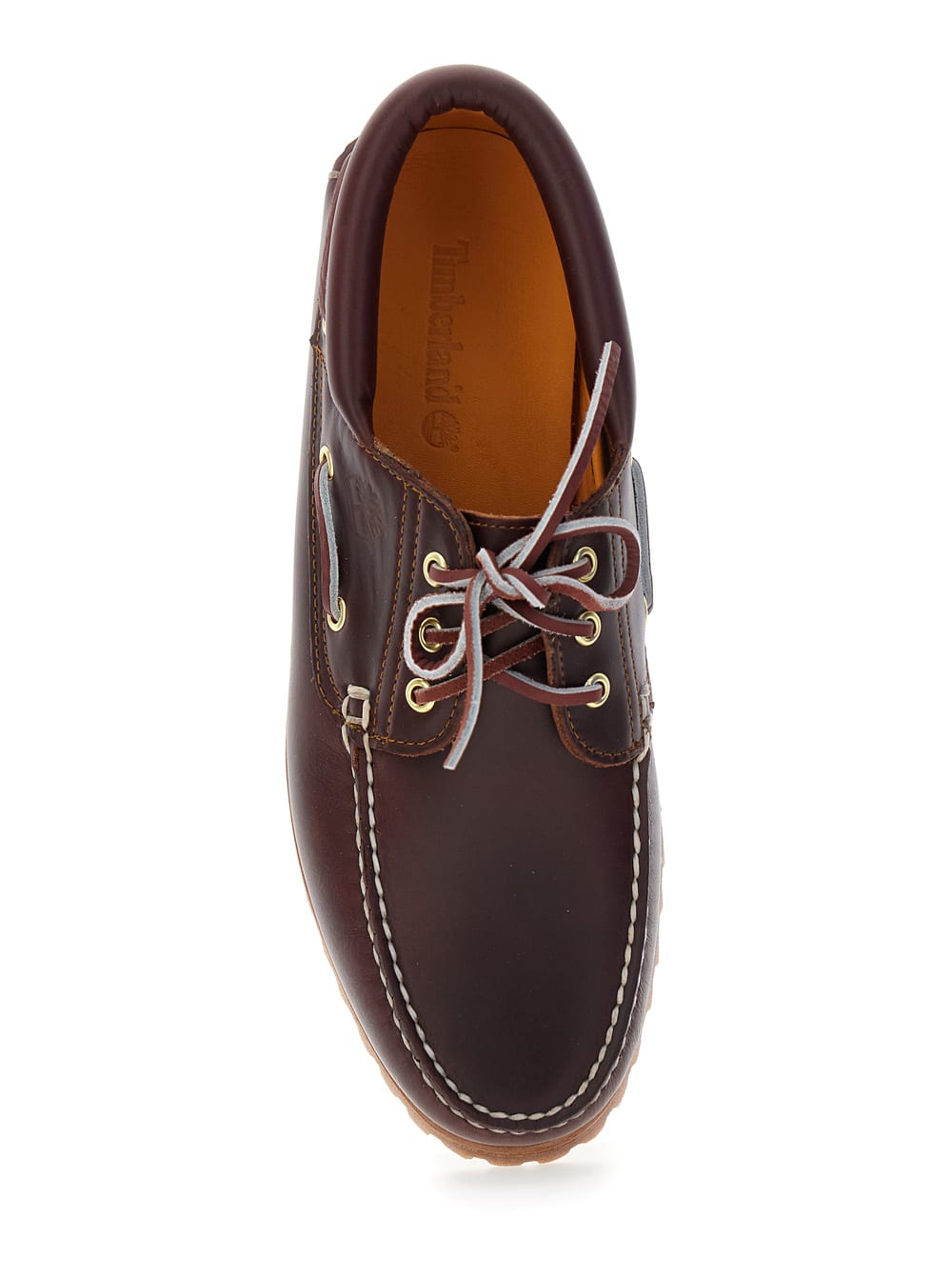 Timberland 'authentic' Brown Loafers With Embossed Logo On The Side In Brown