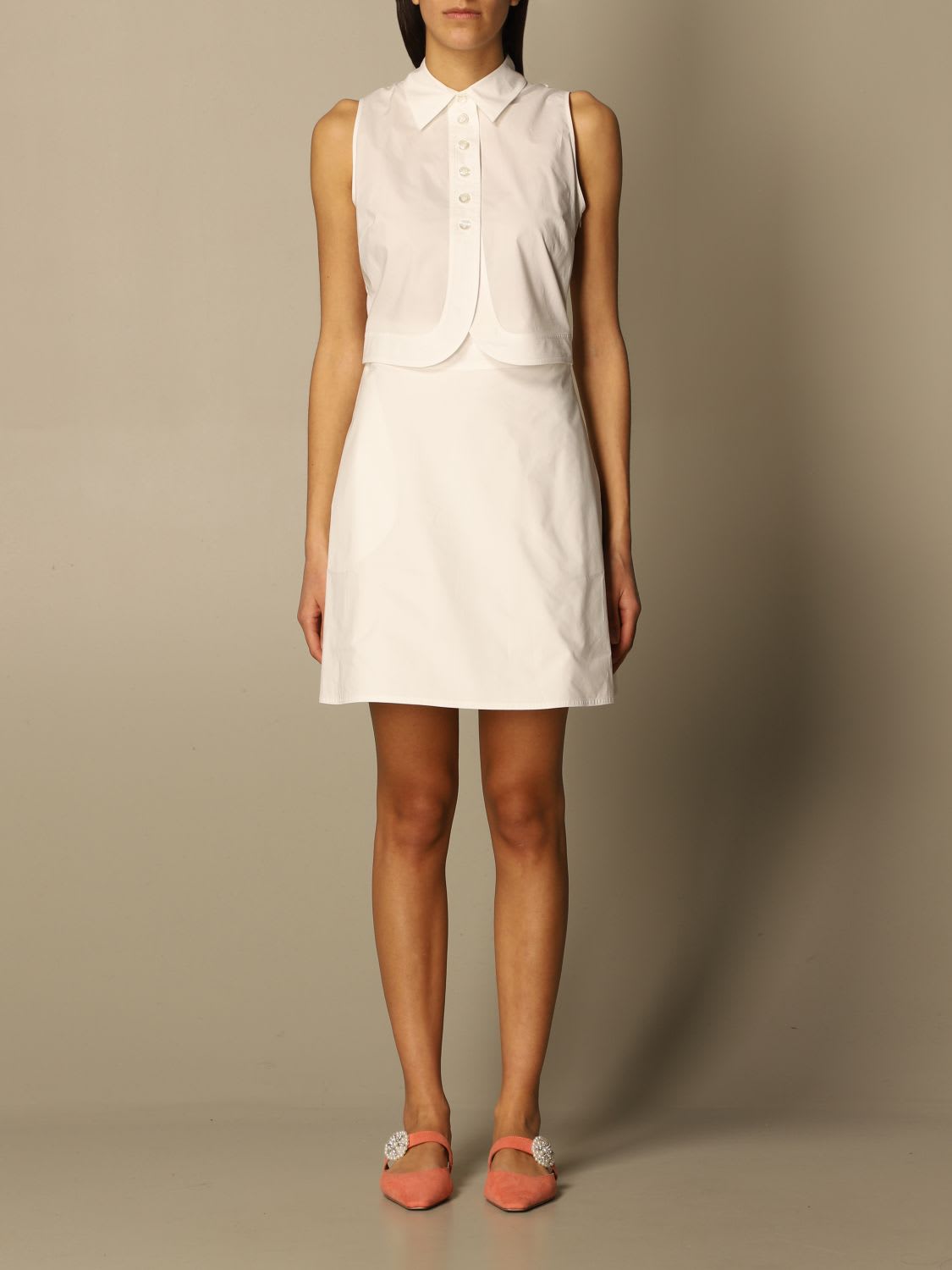 Photo of  Emporio Armani Dress Emporio Armani Shirt Dress In Cotton- shop Emporio Armani Dresses online sales