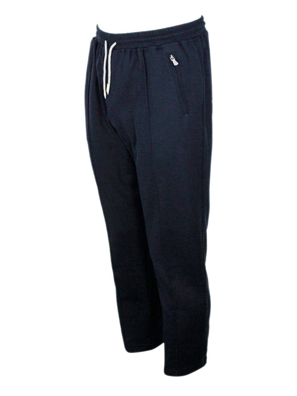 Eleventy Jersey Track Pants In Blue