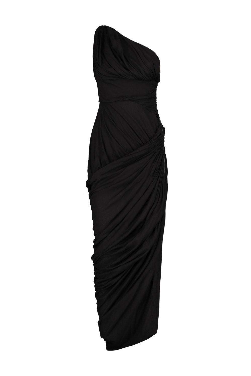 Shop Rick Owens Lido Drapped Gown In Black