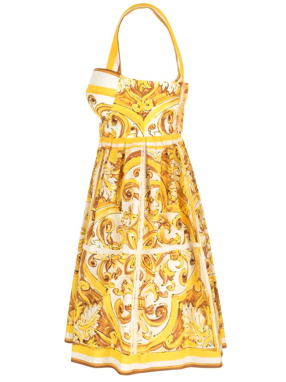 Shop Dolce & Gabbana Short Dress In Yellow