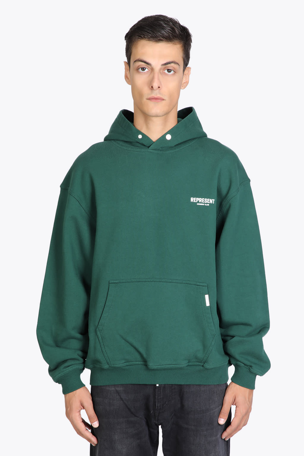 Represent Owners Club Hoodie Green cotton hoodie with logo - Owners club hoodie