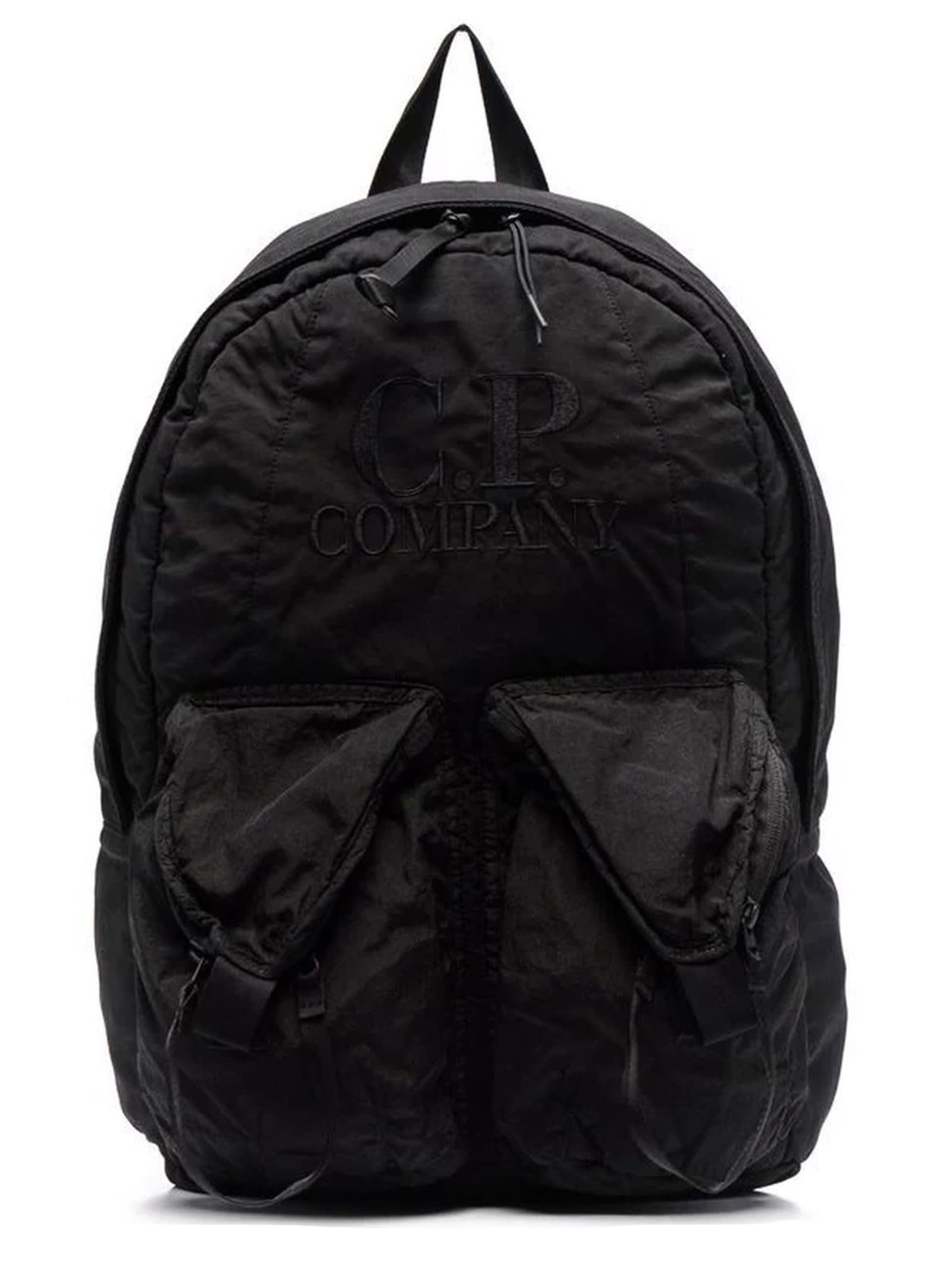 C.P. Company Black Taylon P Mixed Backpack