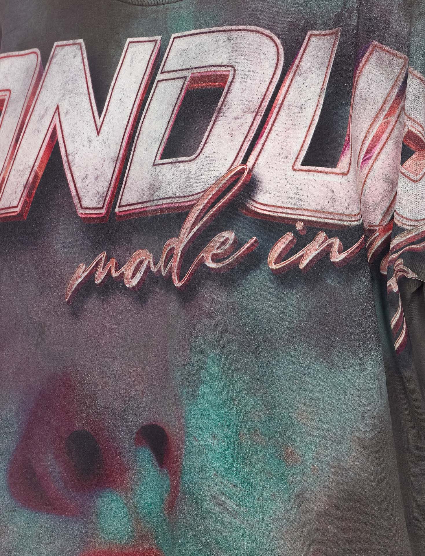 Dondup Crewneck Logo Print Graphic Top In Multi
