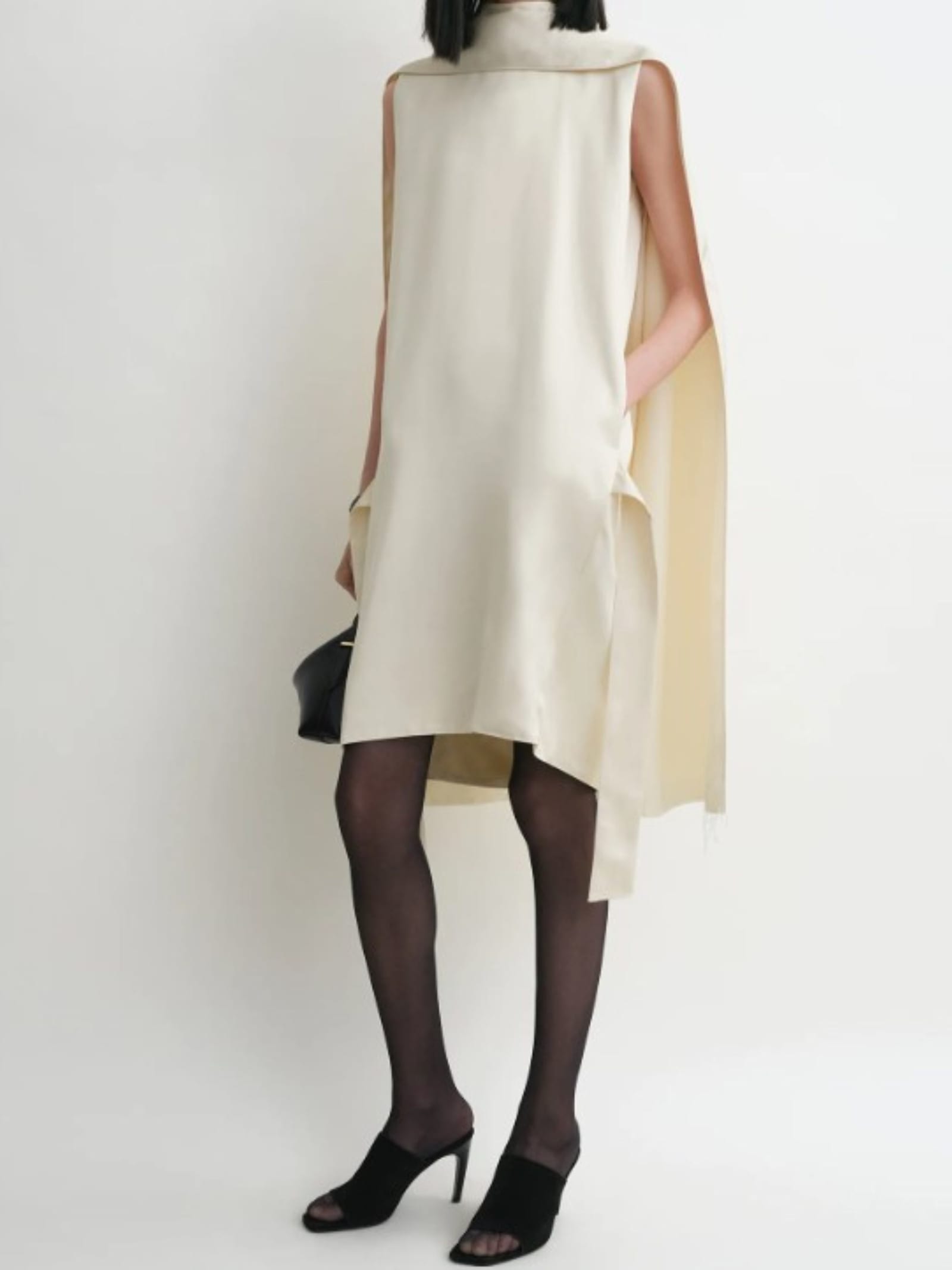 Totême Toteme Cocoon Scarf Dress Ecru In Neutral