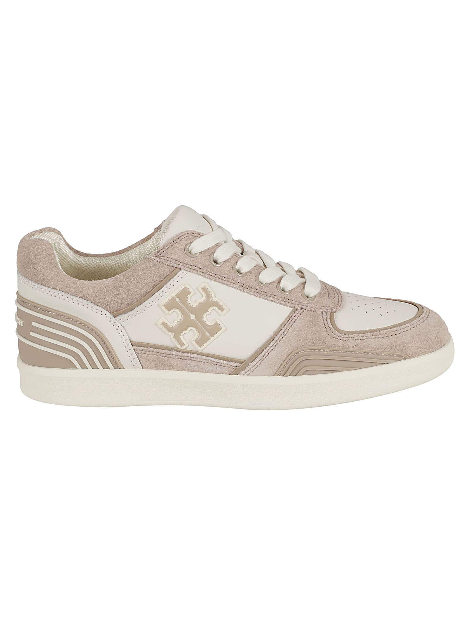 Shop Tory Burch Clover Court Sneakers In New Ivory