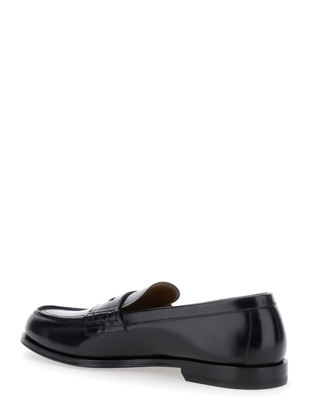 Dsquared2 Black Loafers With Logo Plaque On The Front And Logo Lettering On The Heel In Leather Man