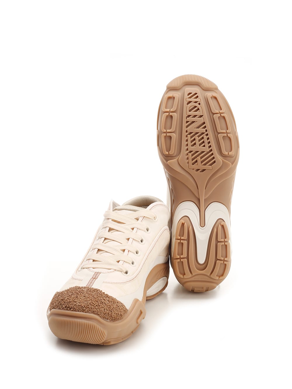 Shop Fendi Lab Sneaker In White