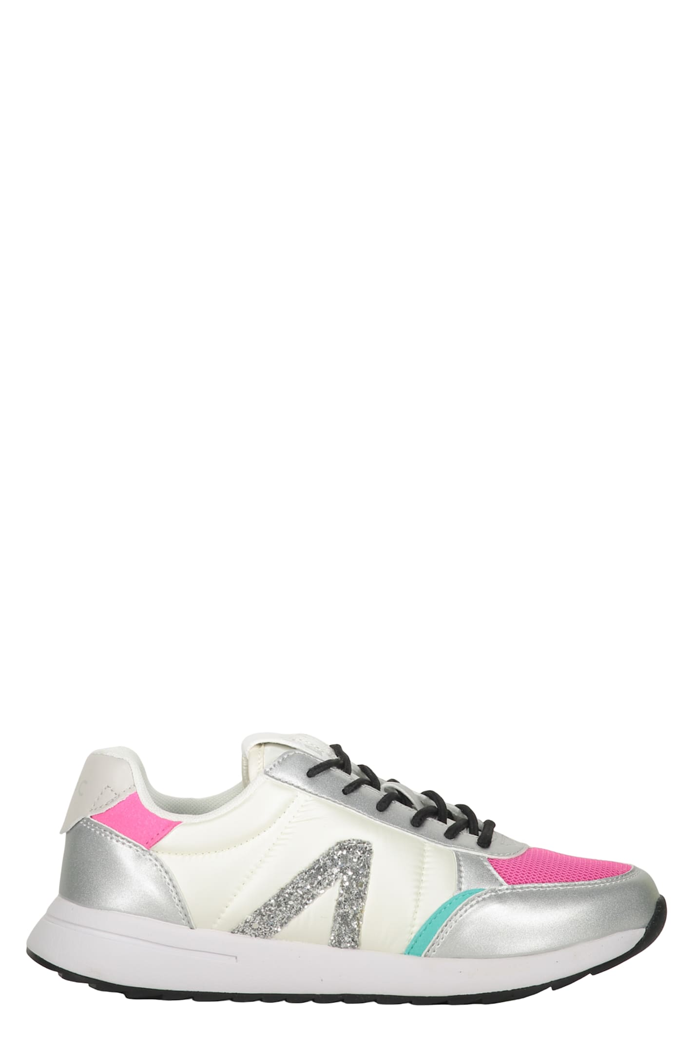 Acbc Modern White Sneakers With Pastel Details In Multi