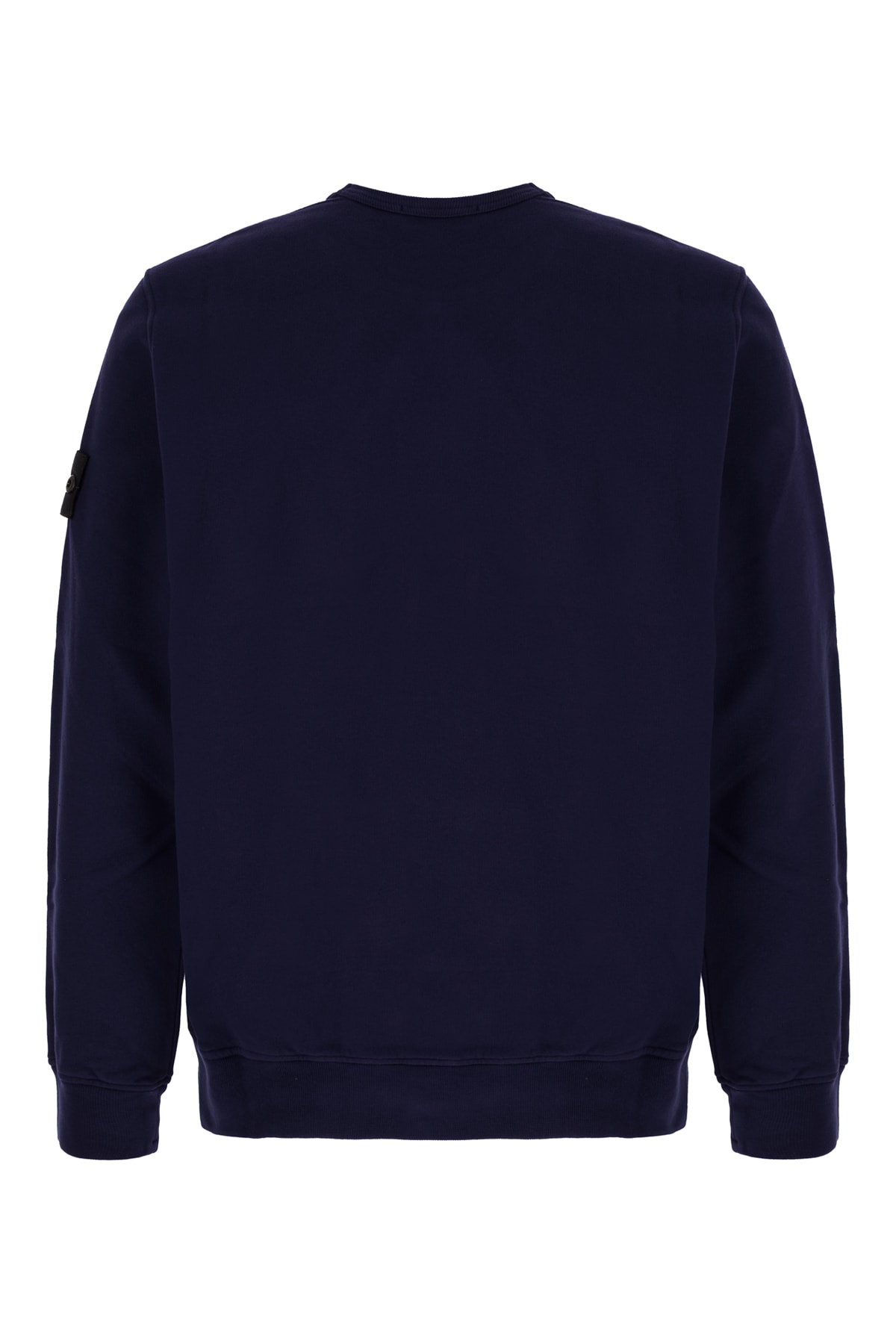 Stone Island Organic Cotton Crewneck Sweatshirt In Blue