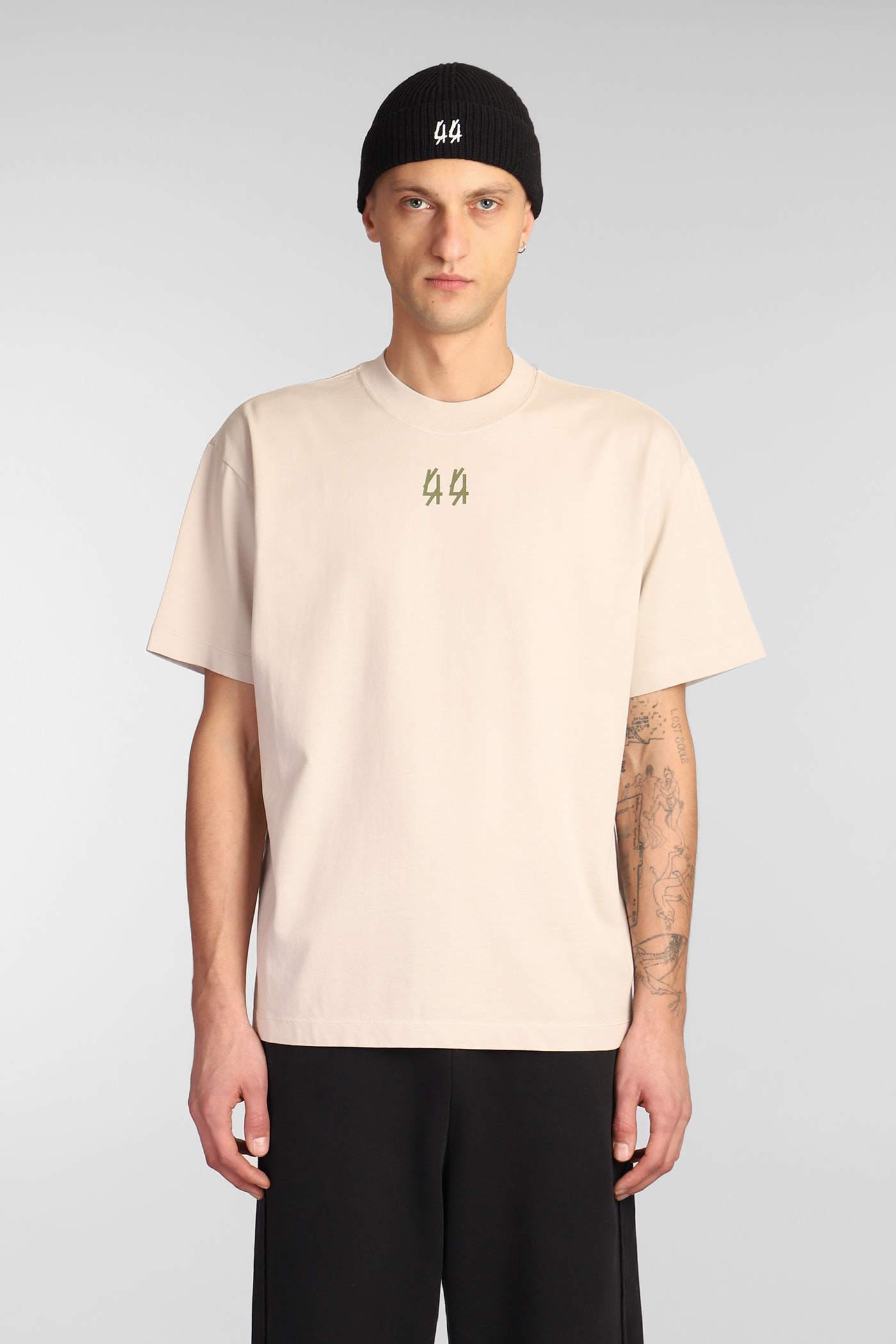 T-shirt In Beige Cotton