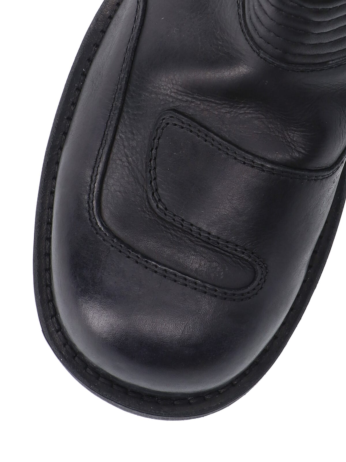 Mm6 Maison Margiela Block Heel Mid-calf Ribbed Ankle Boots In Black