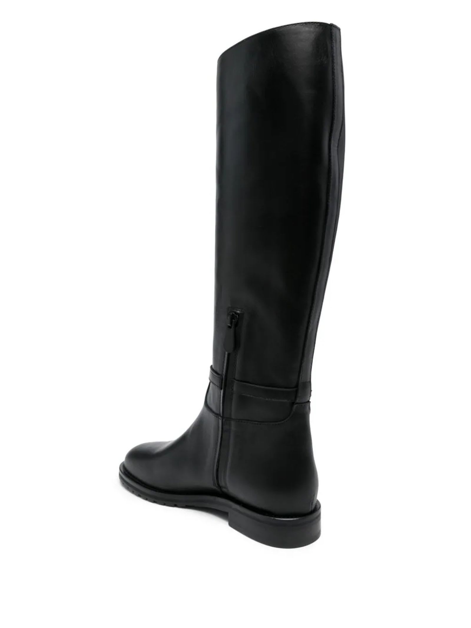 Shop Roberto Festa Black Calf Leather Minn Boots