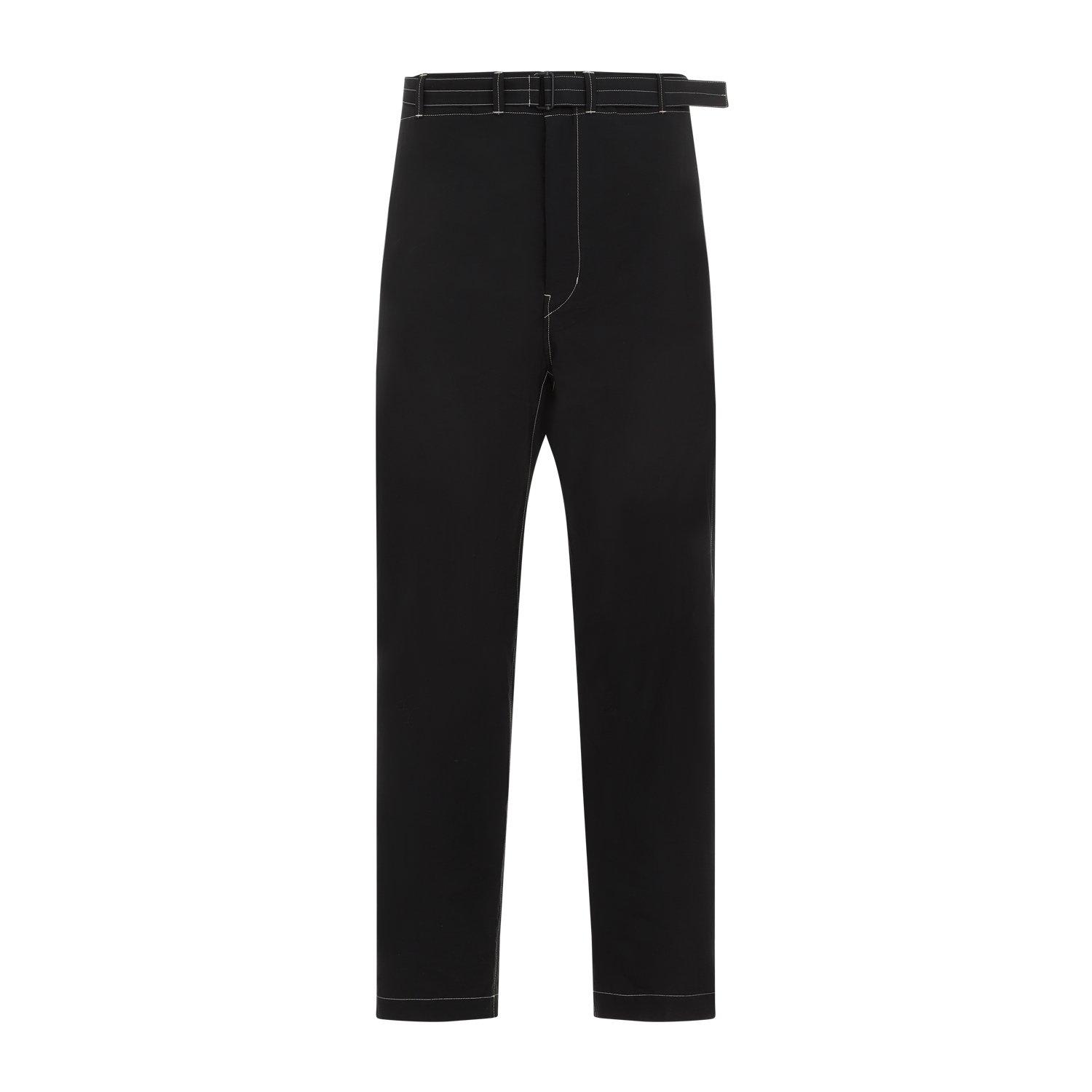 Shop Lemaire Belted Cargo Pants In Black