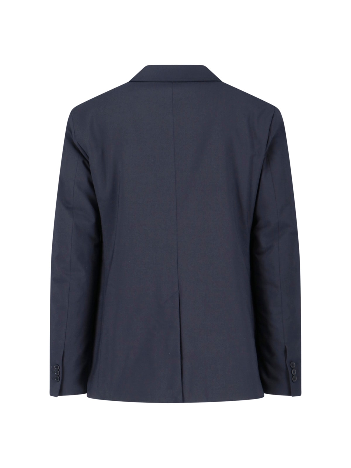 Aspesi Tailored Single-breasted Blazer With Pockets In Blue