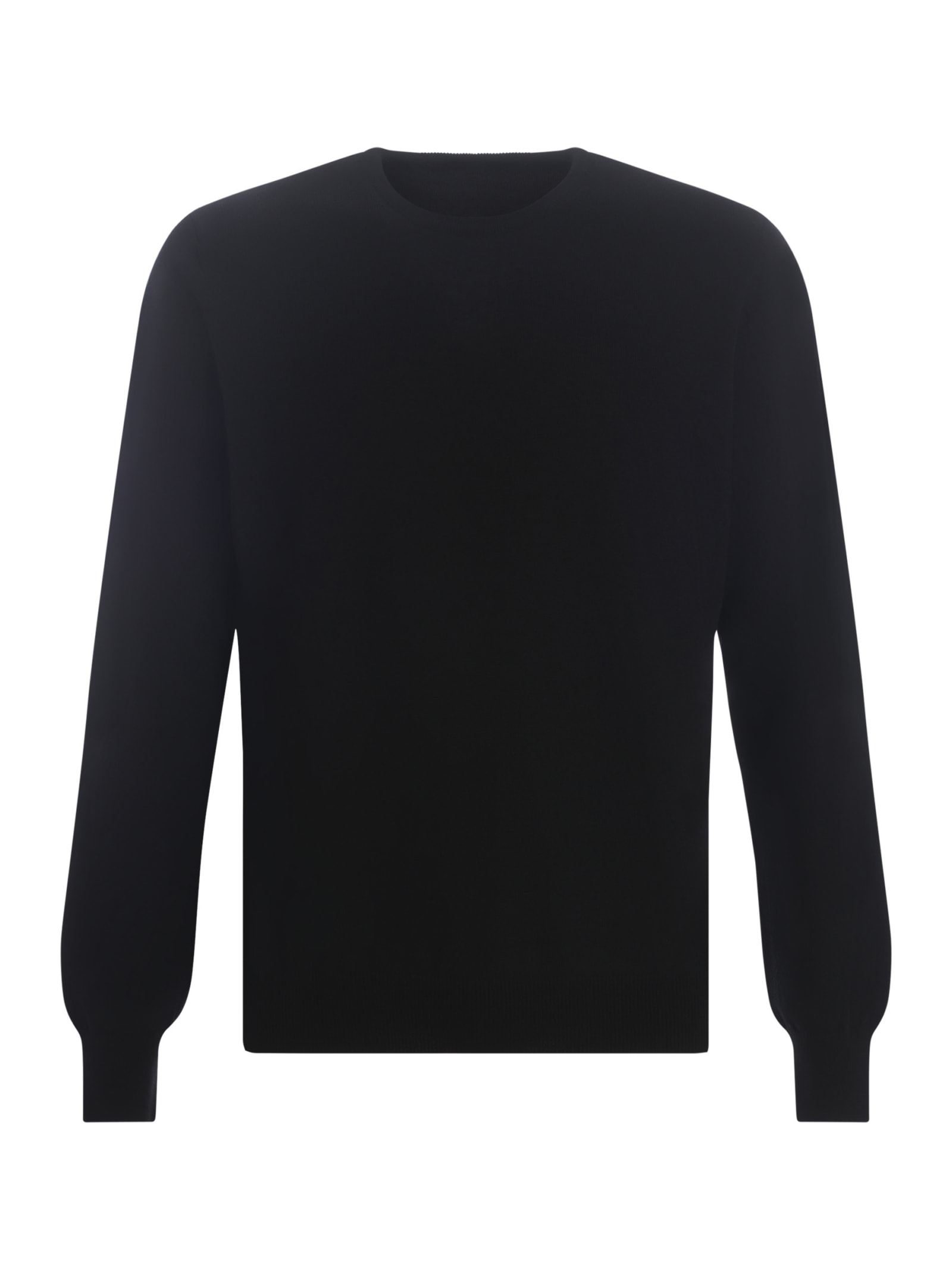 Shop Tagliatore Sweater  In Virgin Wool In Nero