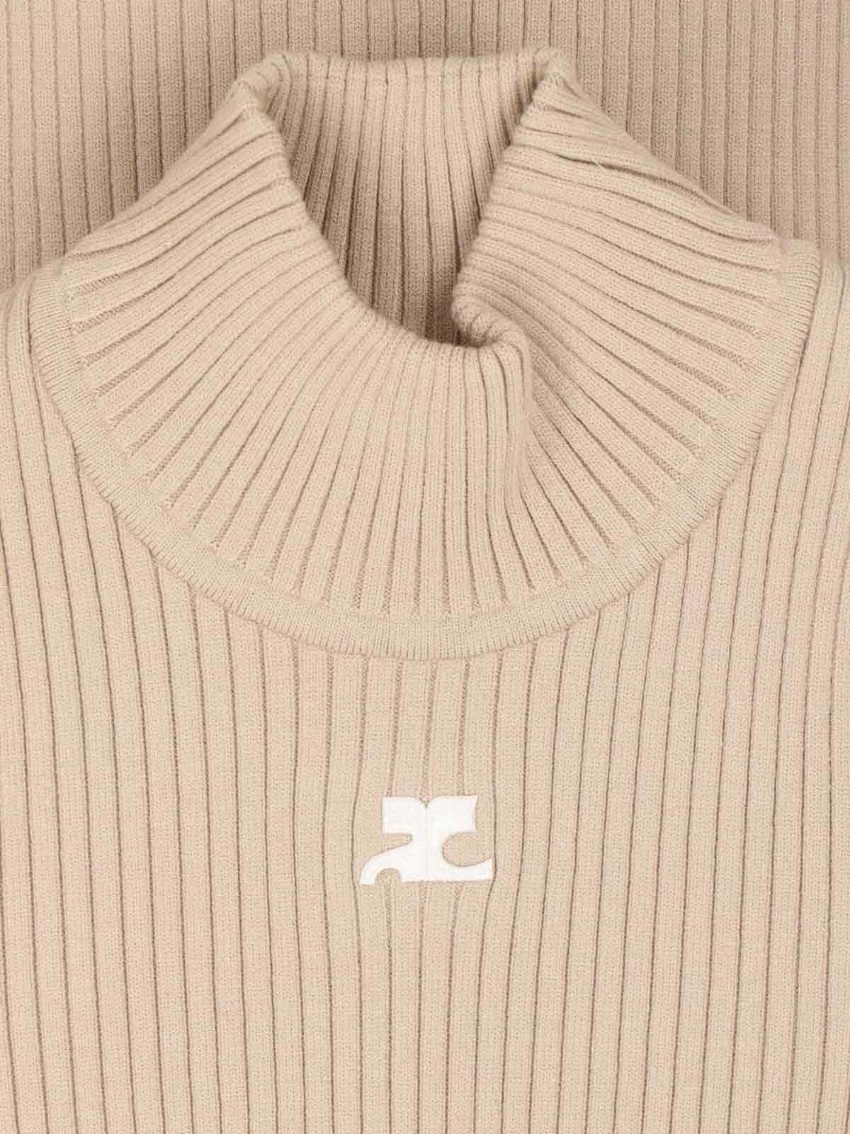 COURRÈGES LOGO TURTLENECK SWEATER 