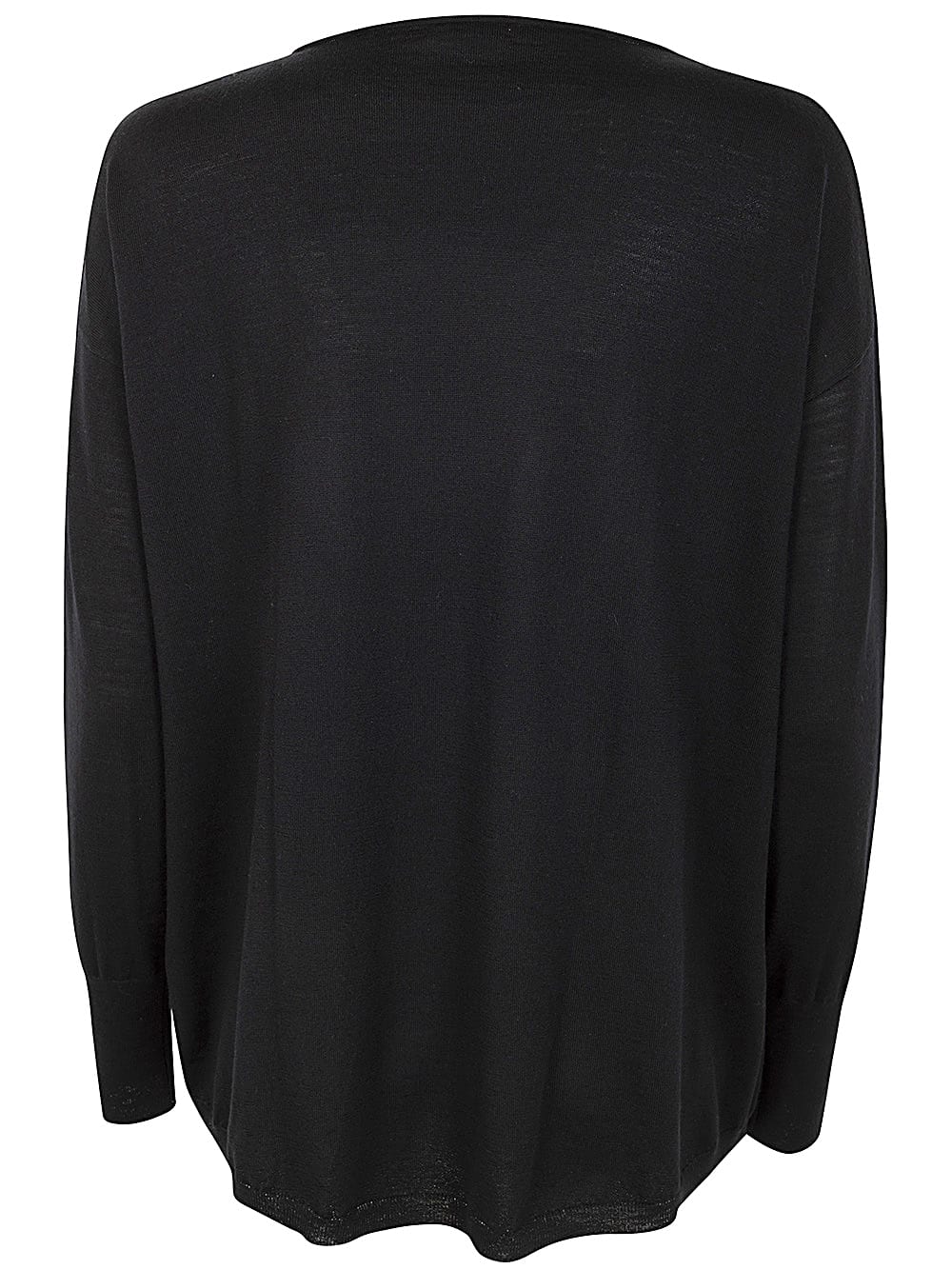 Shop Aspesi Round Neck Over Sweater In Black