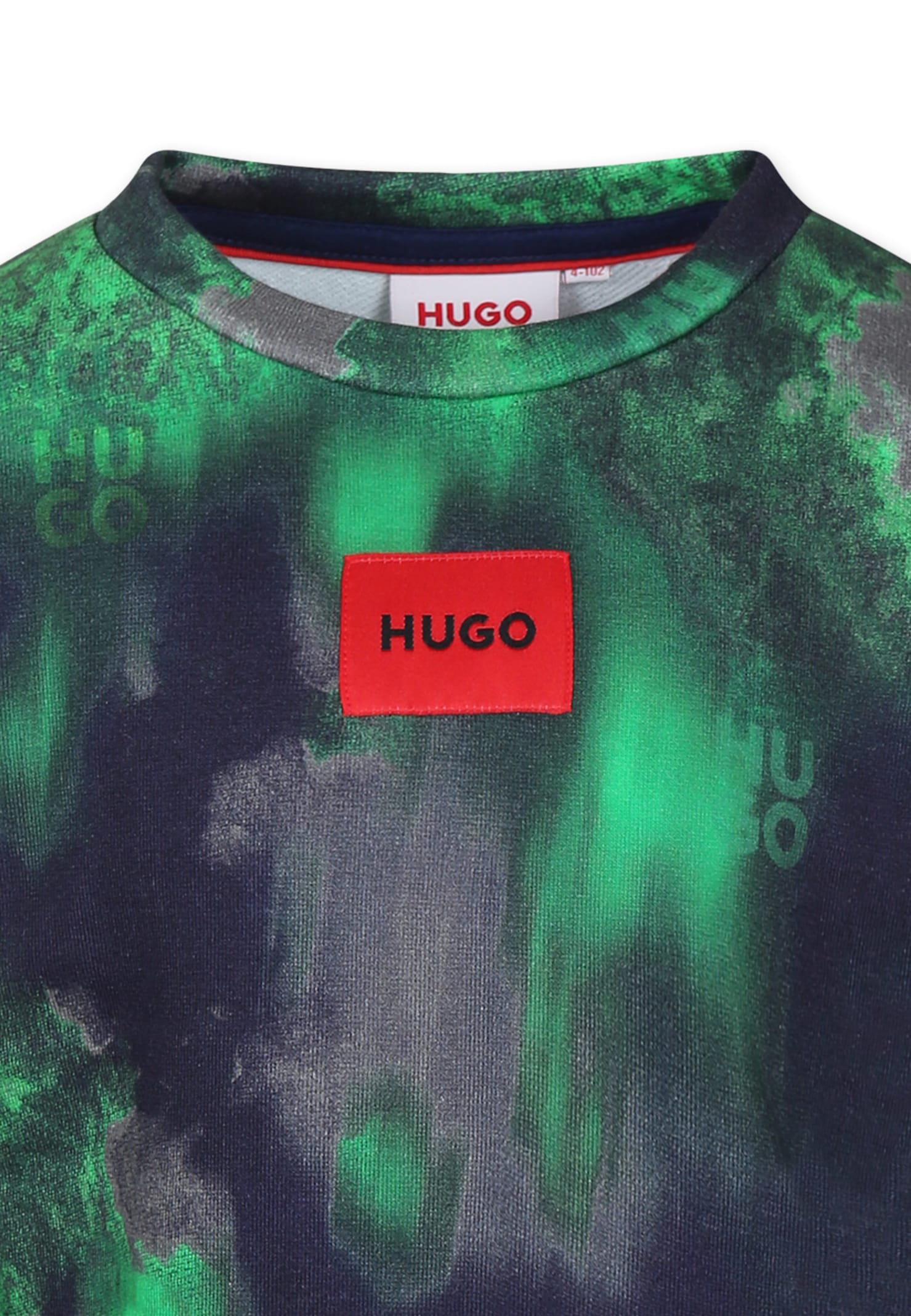 Hugo Boss Blue Sweatshirt For Boy With Logo In Blue