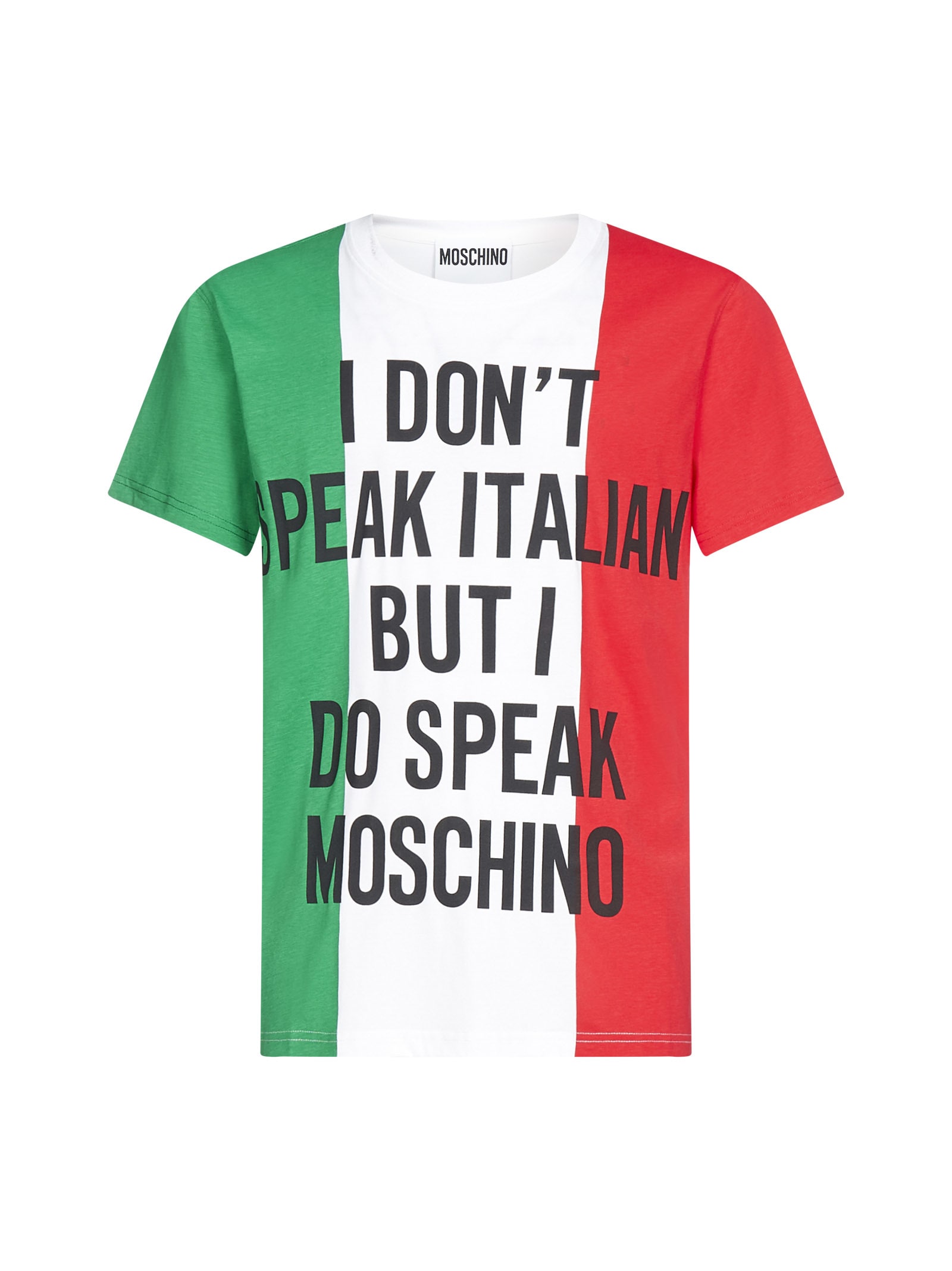 Moschino Italy Flag Cotton T-shirt