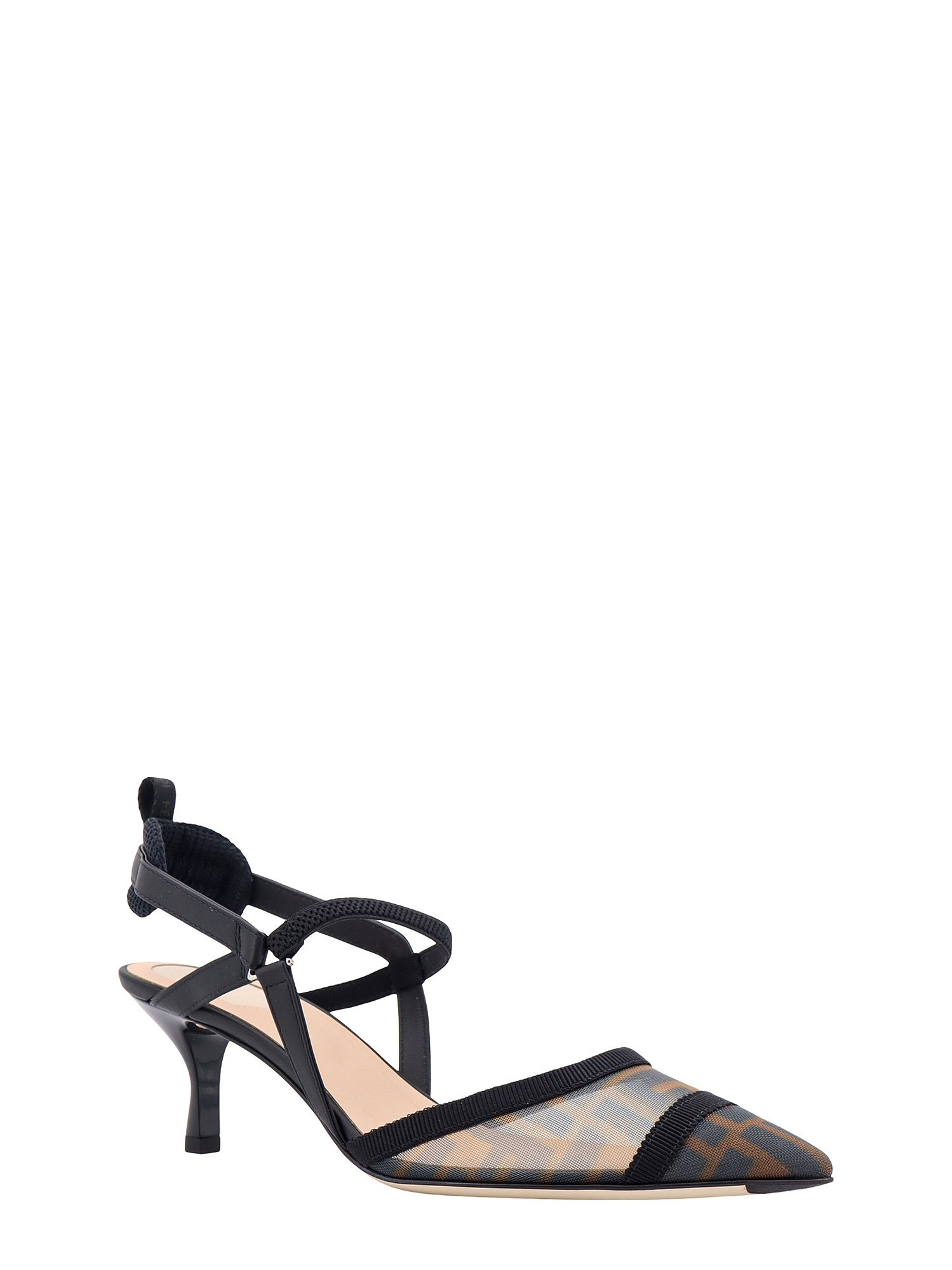 Shop Fendi Colibri Slingback In Tu Tabacco