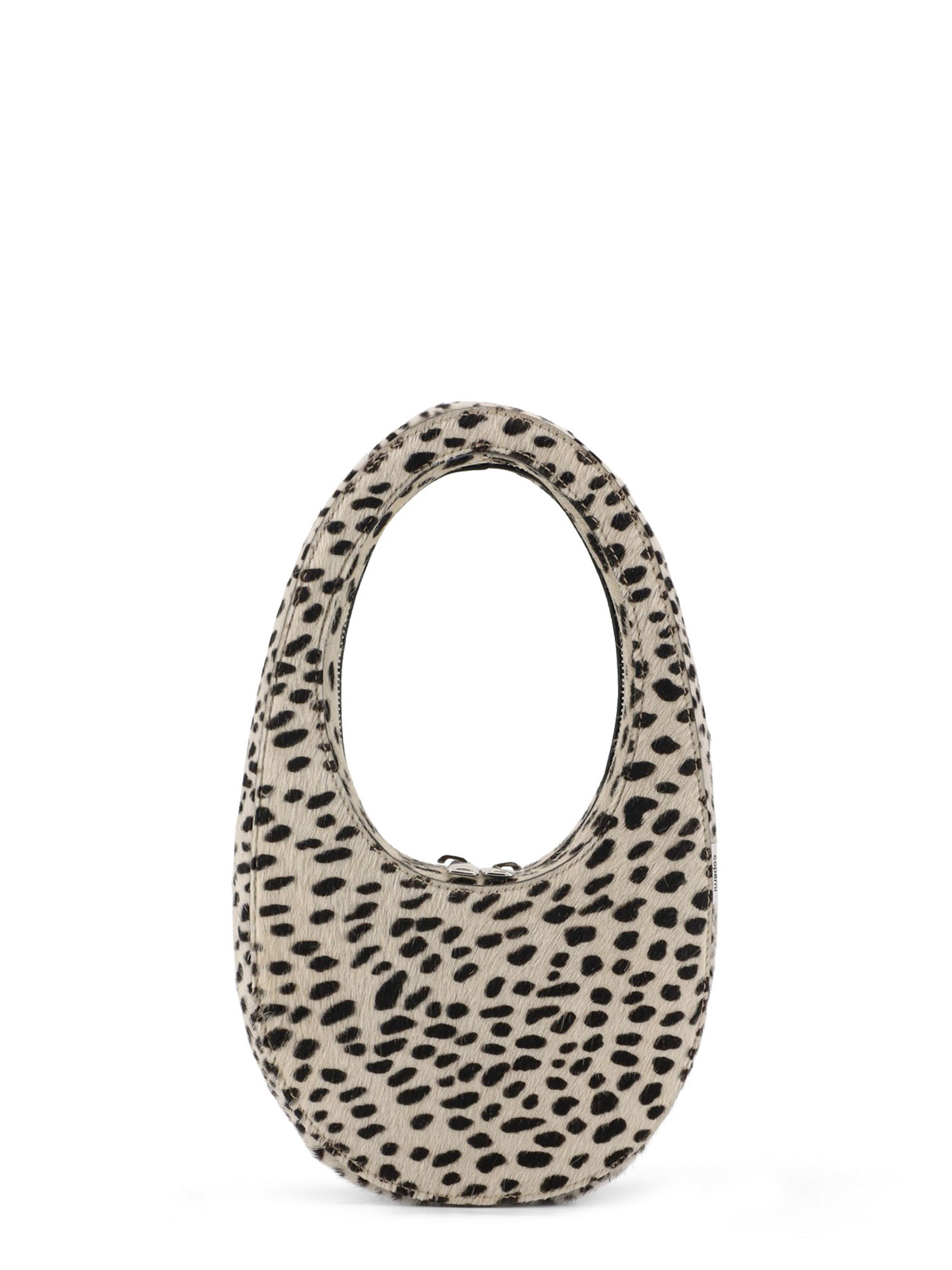 Coperni Ponyhair Oval Handbag Top Handle In White