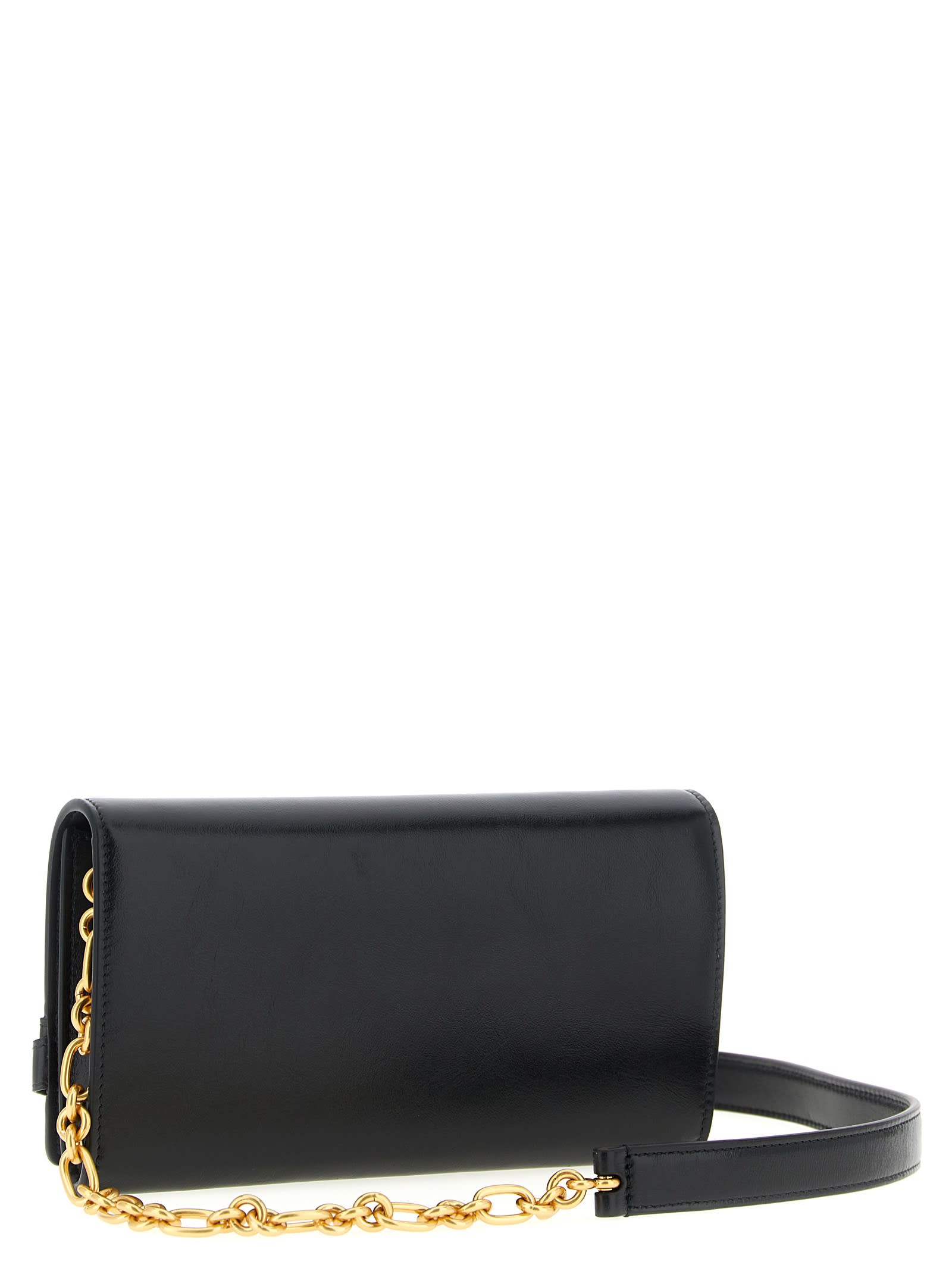 Balmain Shuffle Wallet On Chain In Black