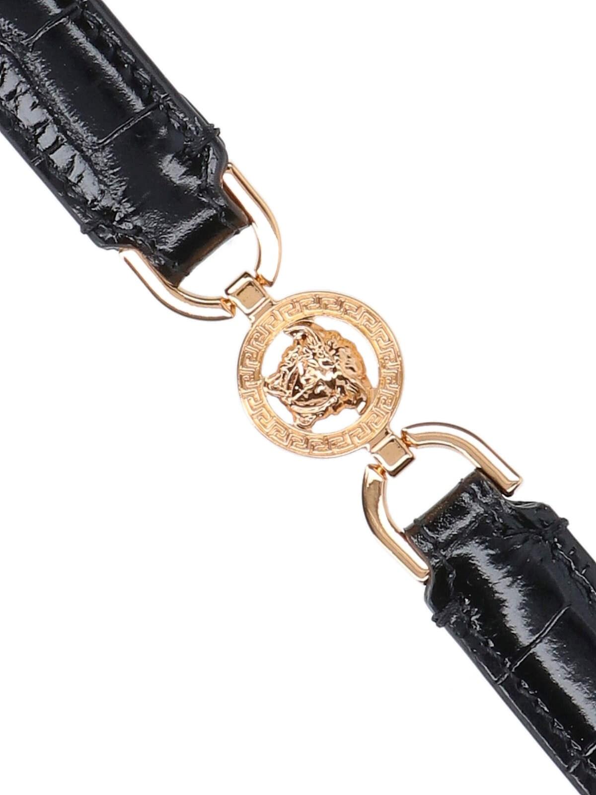 Shop Versace Medusa 95 Bracelet In Black
