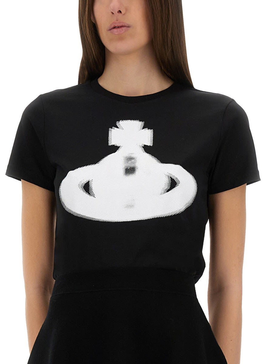 Shop Vivienne Westwood Halftone Orb T-shirt In Black
