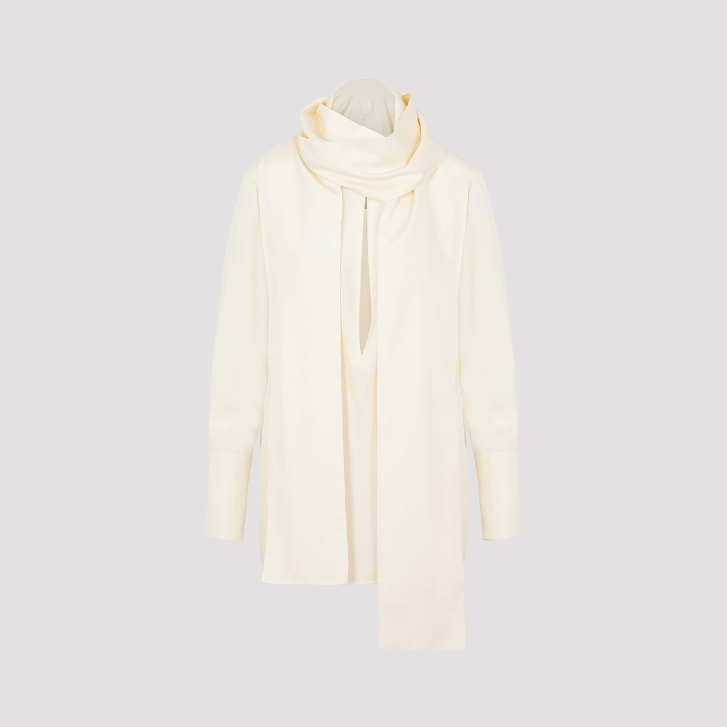 Shop Givenchy Foulard Blouse In Cream