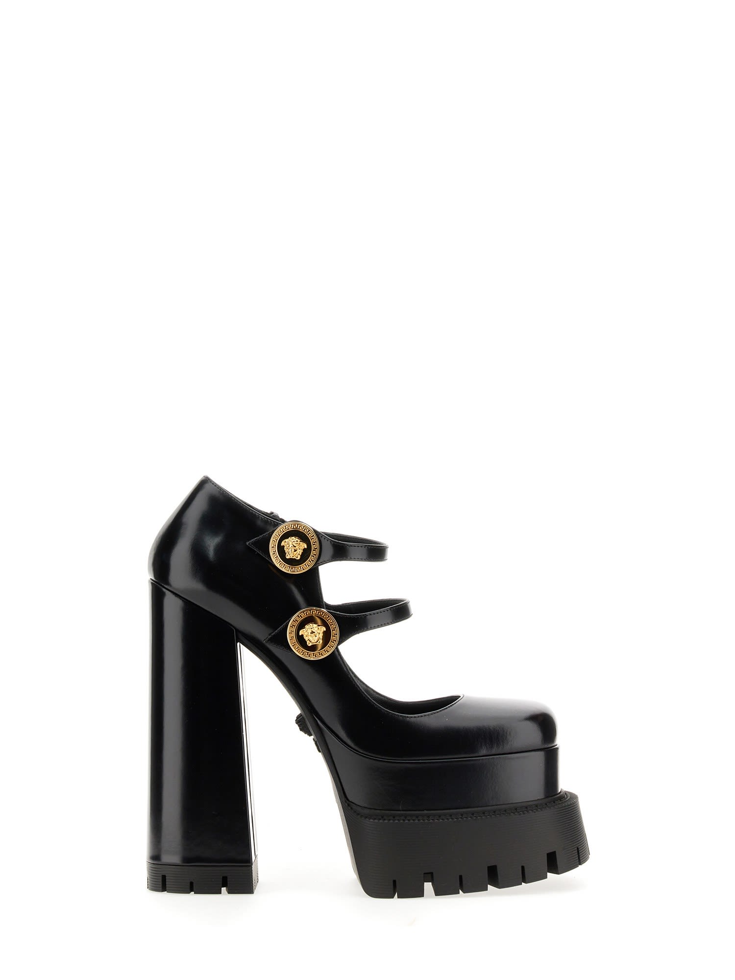 Versace Leather Pumps With Platform