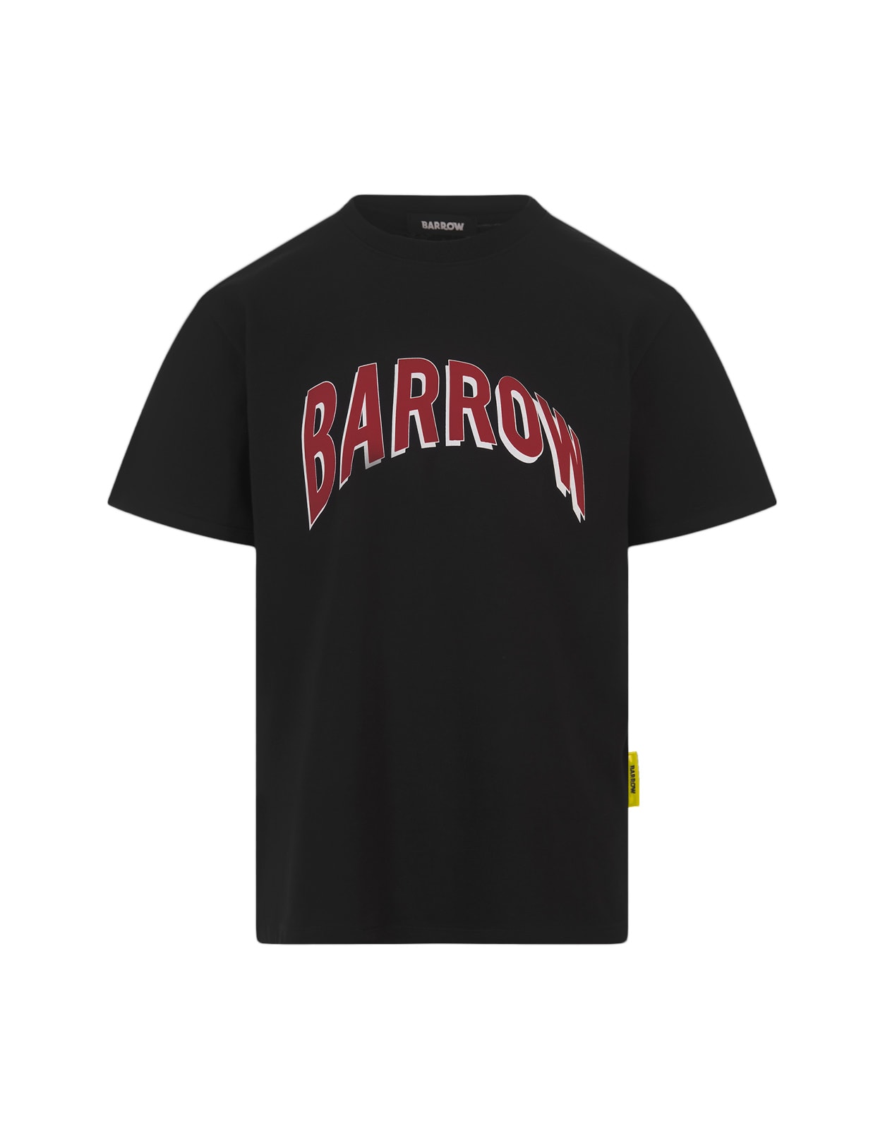 Shop Barrow Black T-shirt With Front And Back Print