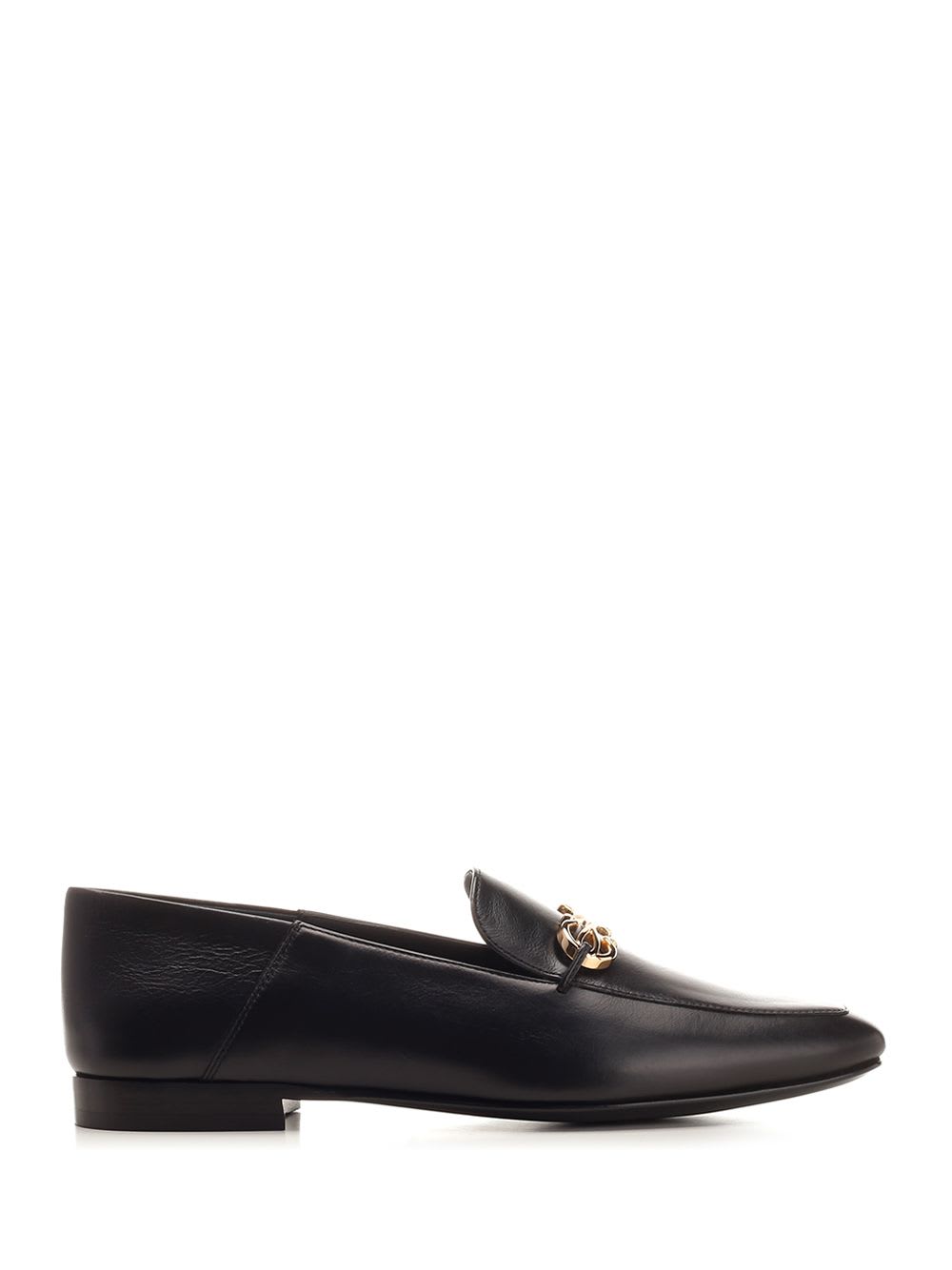 Shop Ferragamo Gancini Ornament Loafer In Black