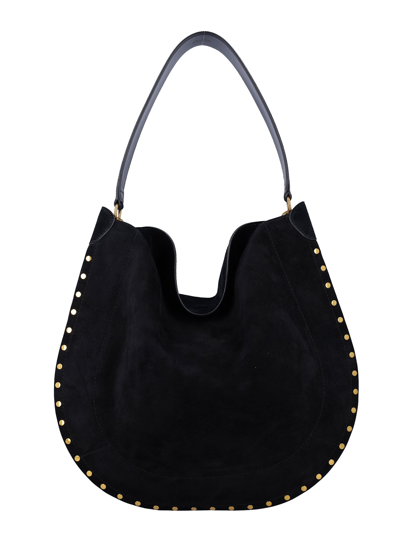 Isabel Marant Black Midnight Oskan Soft Zip Shoulder Bag In Black