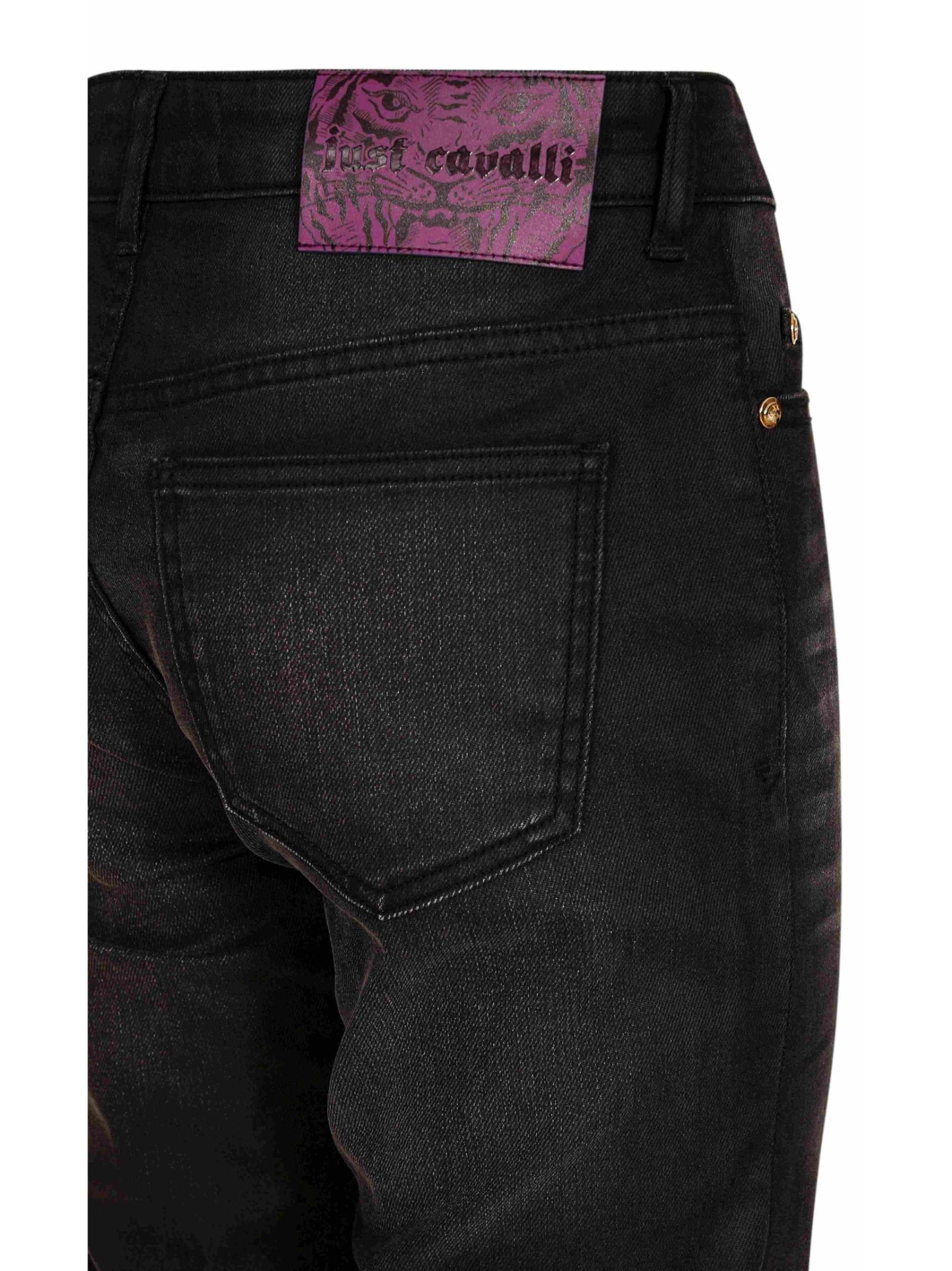 Shop Just Cavalli 5 Pocket Pants In Black