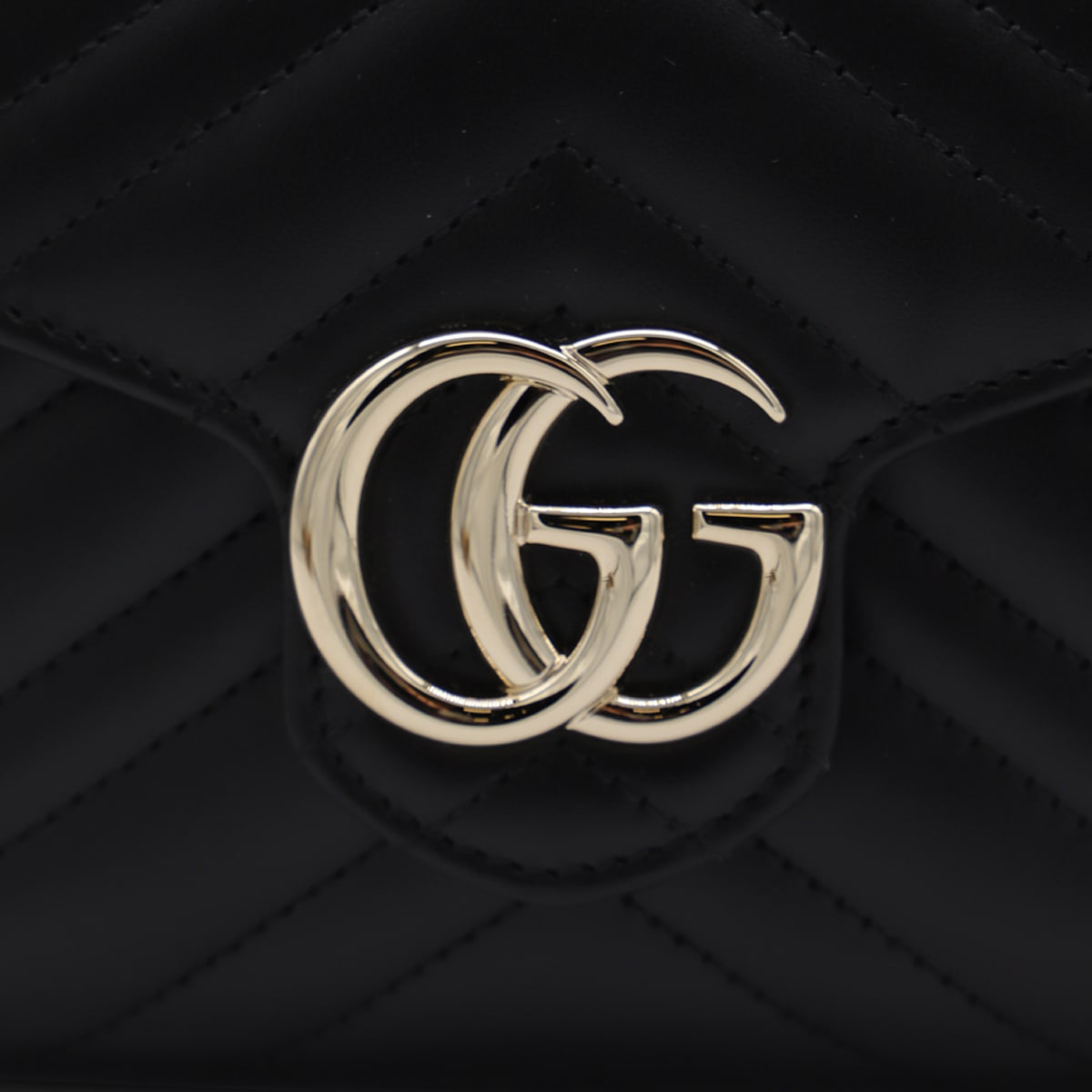 Gucci Women Gg Marmont Chain Wallet In Black