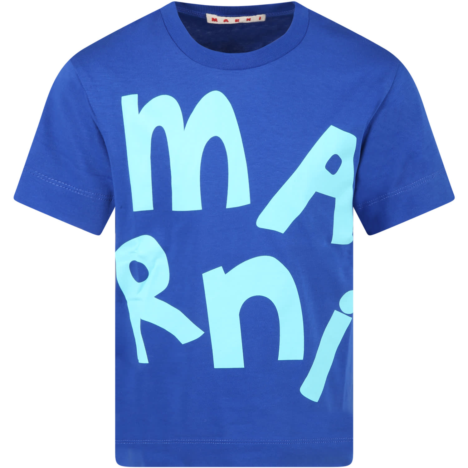 Marni Blue T-shirt For Kids With Logo