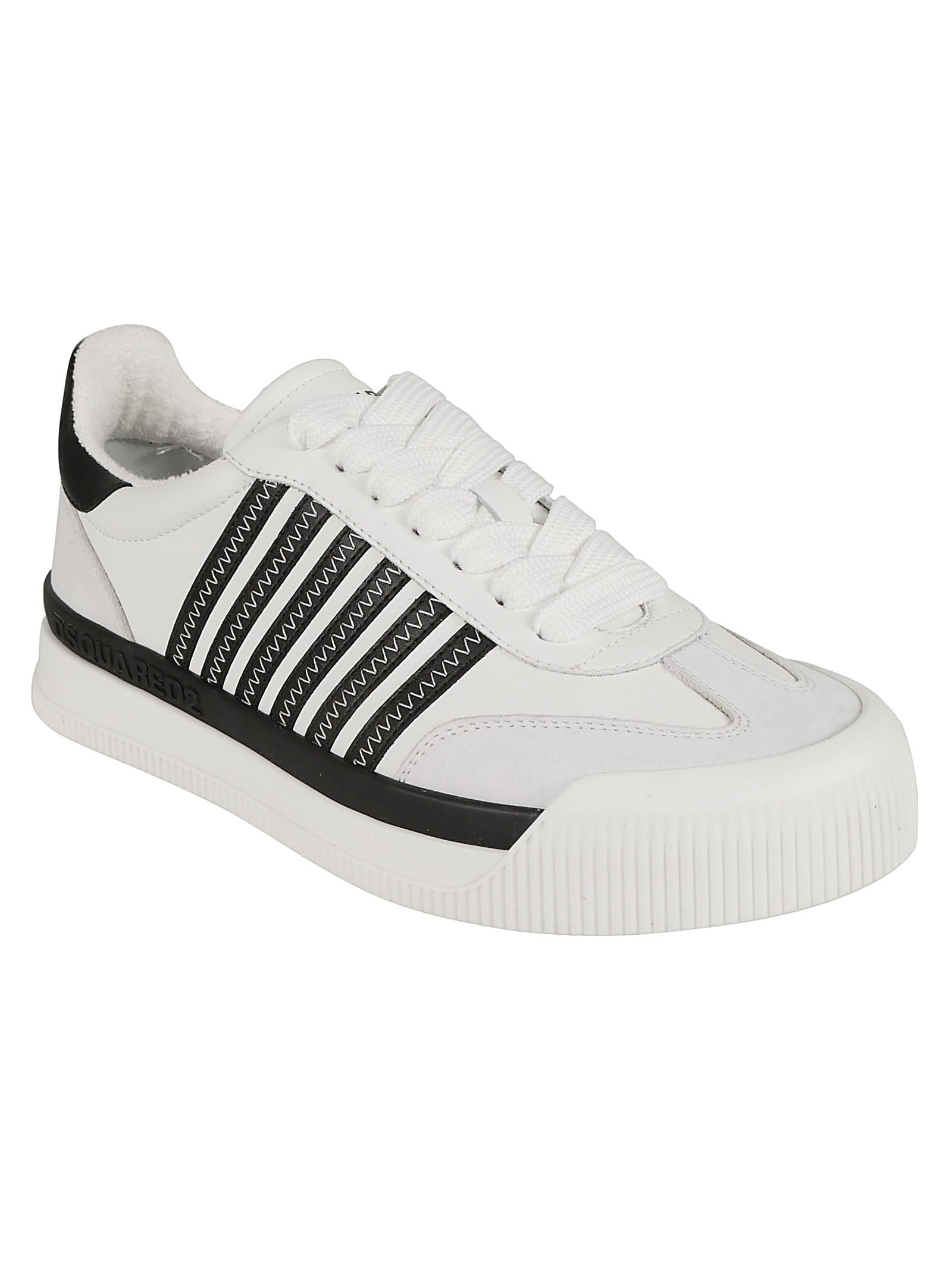 Shop Dsquared2 New Jersey Sneakers In White/black