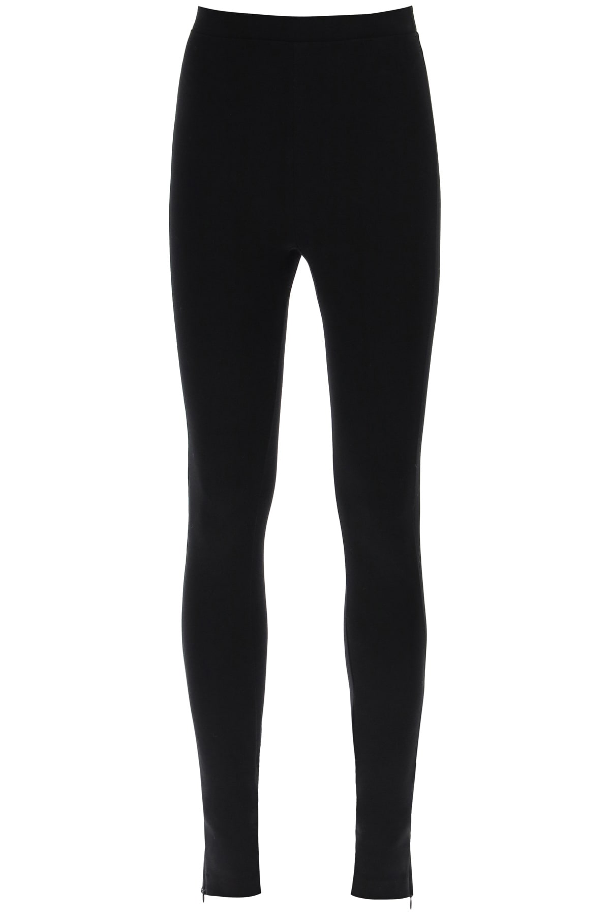 Shop Totême Leggings With Zip In Nero