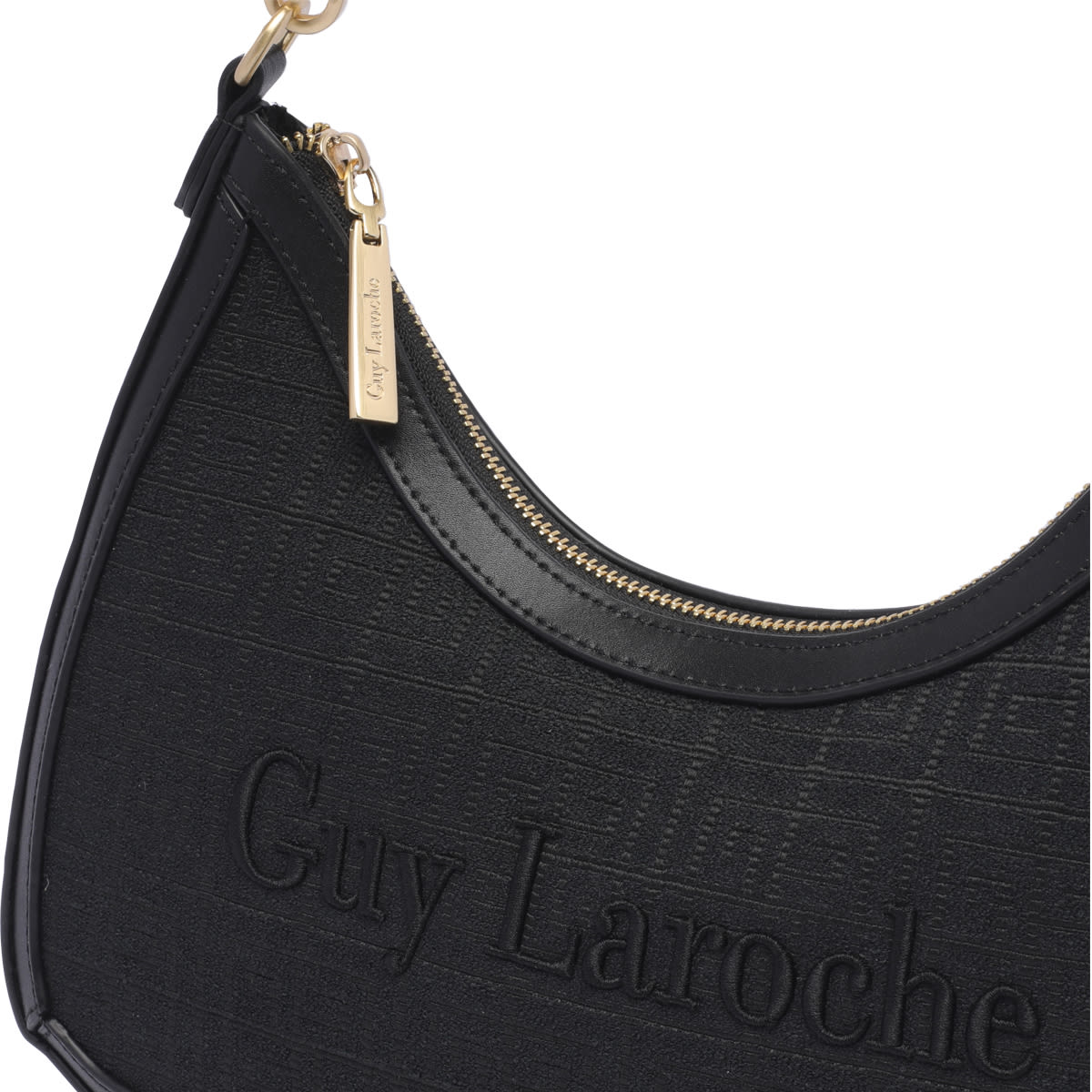Guy Laroche Leather Shoulder Bag - Black Shoulder Bags, Handbags - GUY21011