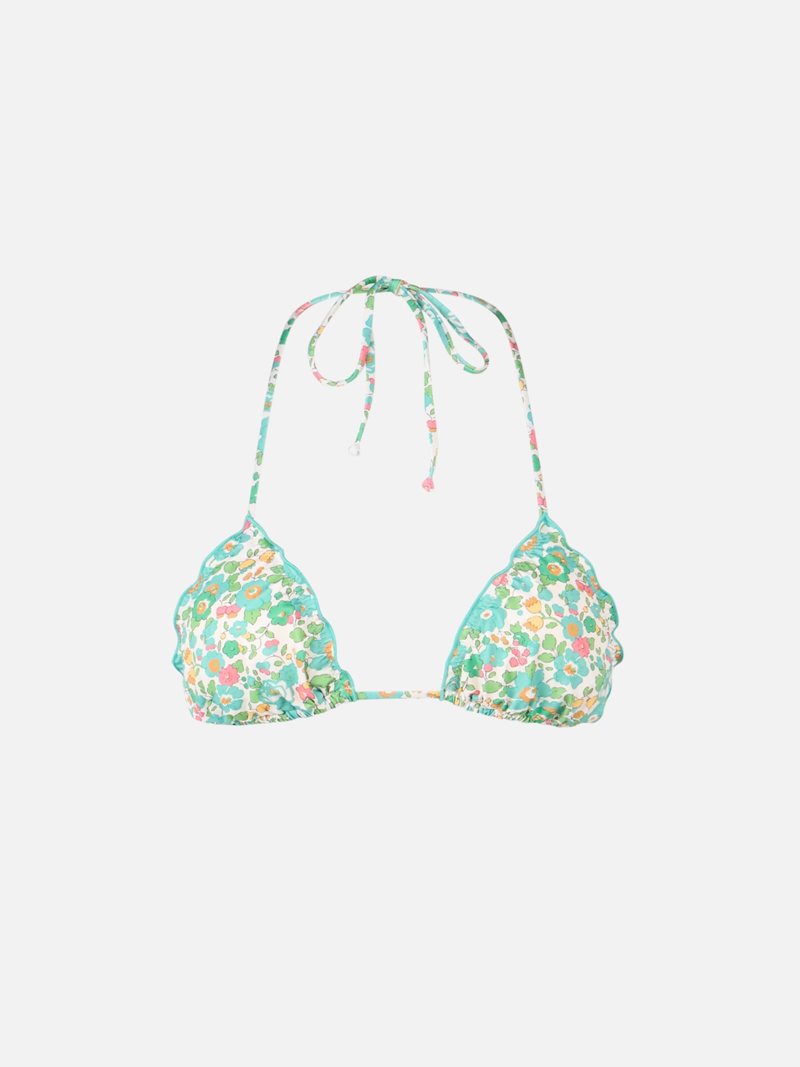 MC2 SAINT BARTH WOMAN BETSY CLASSIC TRIANGLE BEACH TOP SAGITTARIUS MADE WITH LIBERTY FABRIC
