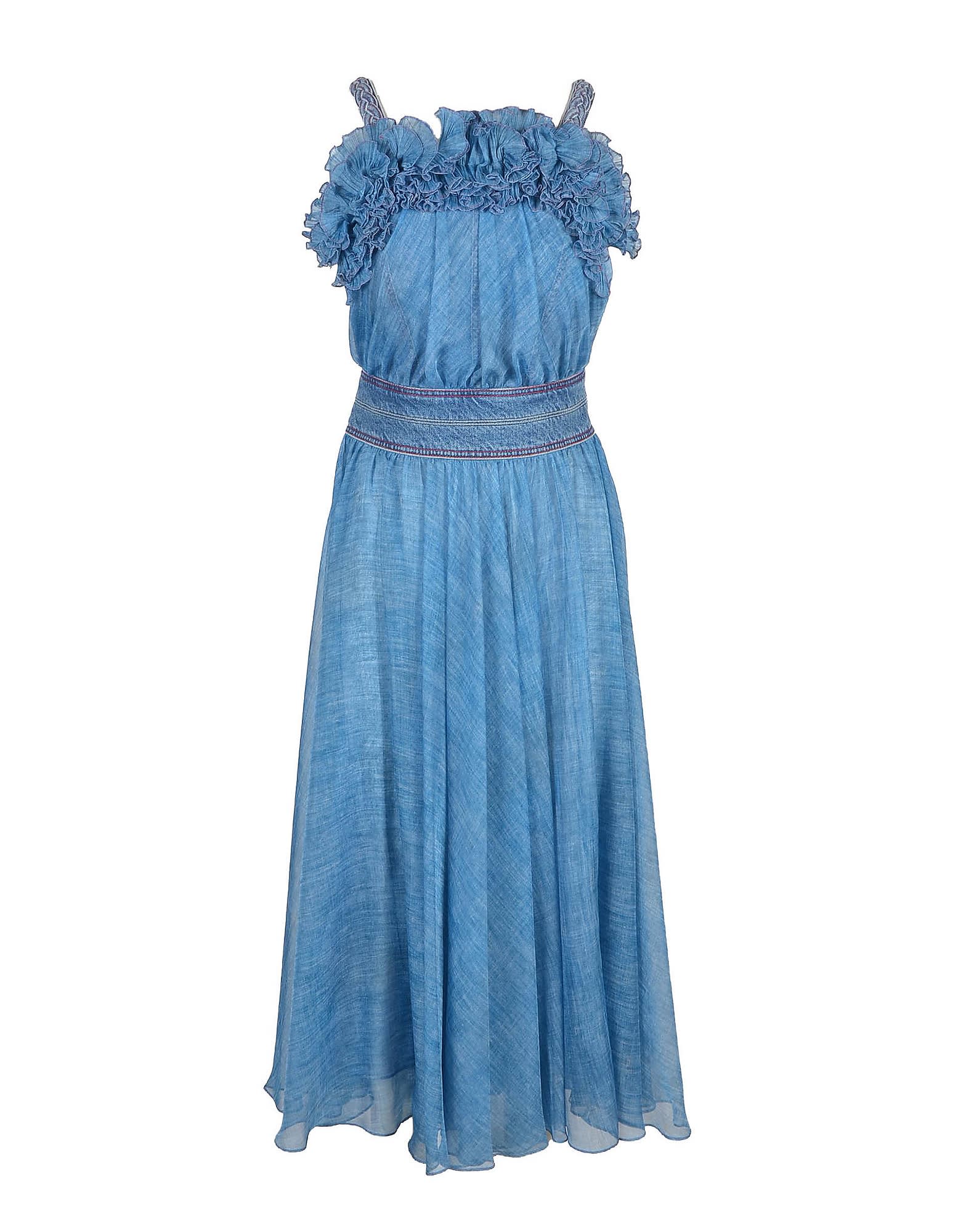 Philosophy di Lorenzo Serafini Womens Light Blue Dress