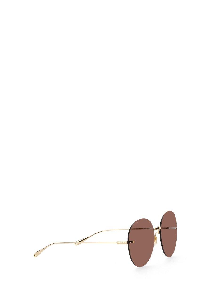 Gucci Frameless Round Sunglasses In Multicolour